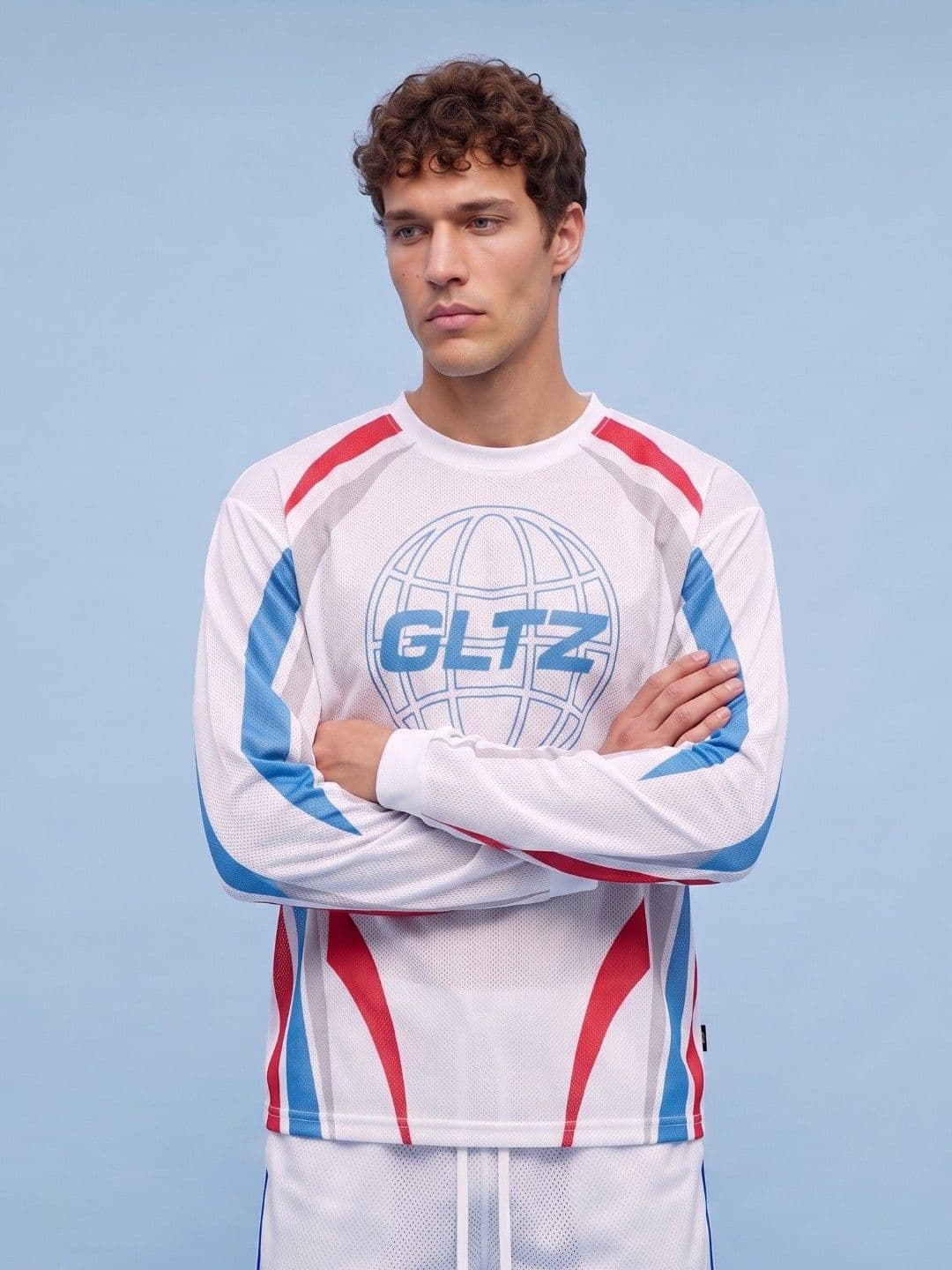 SPORT STREET by glitchez Brand Logo Printed Drop-Shoulder Sleeves Relaxed Fit T-shirt - view 1