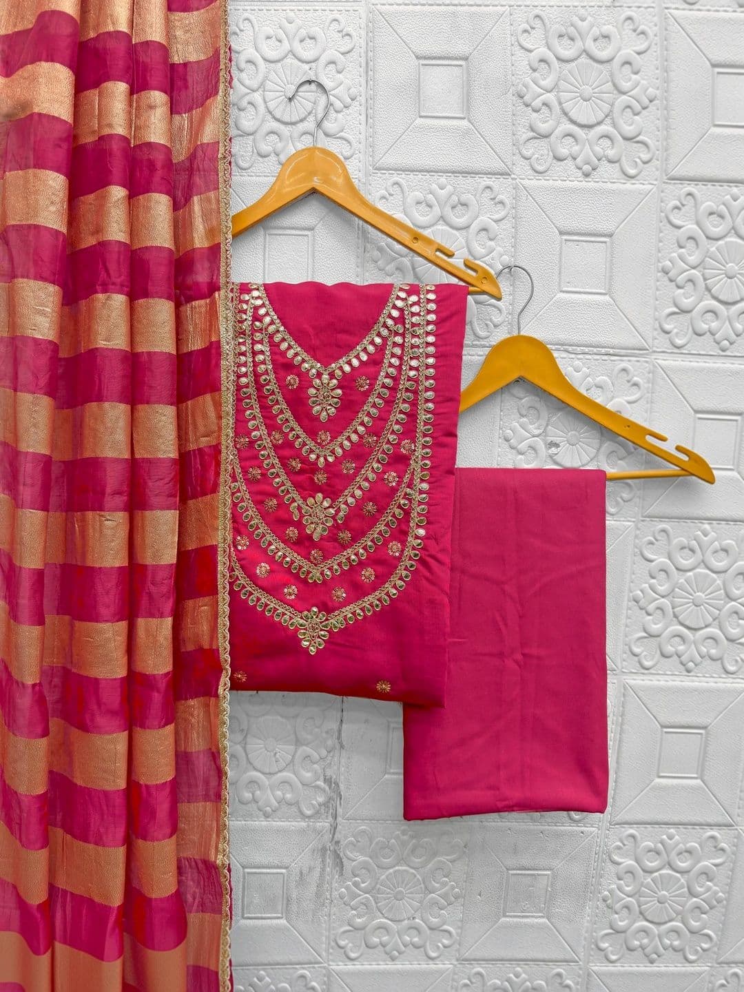 all about you Embroidered Unstitched Dress Material - view 1