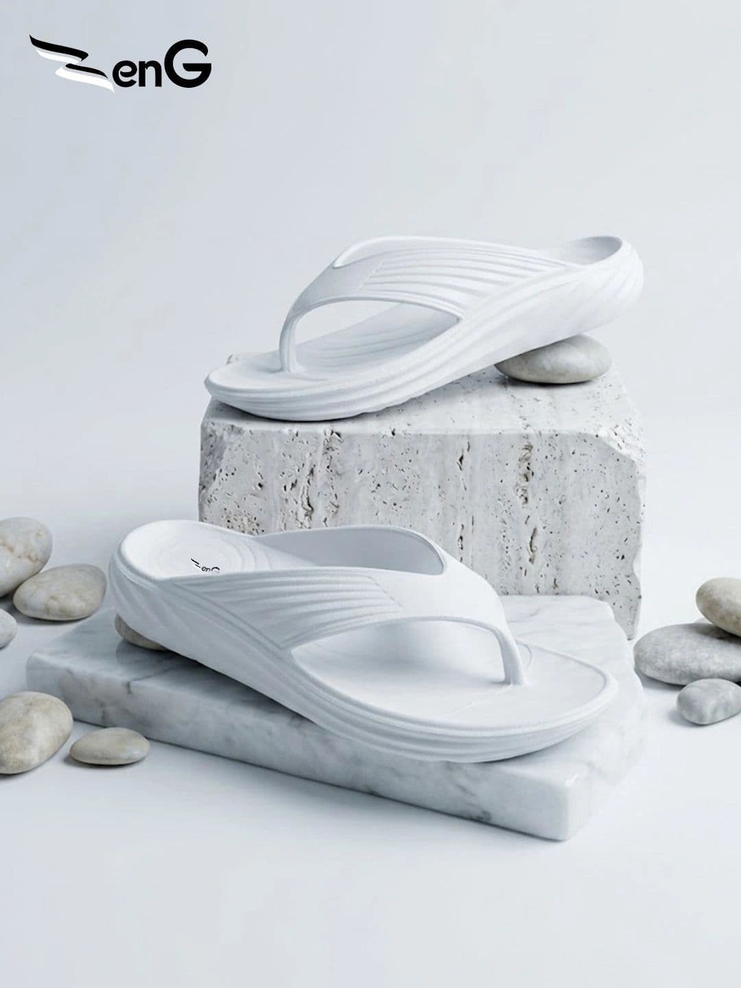ZENG Men Rubber Thong Flip-Flops - view 1