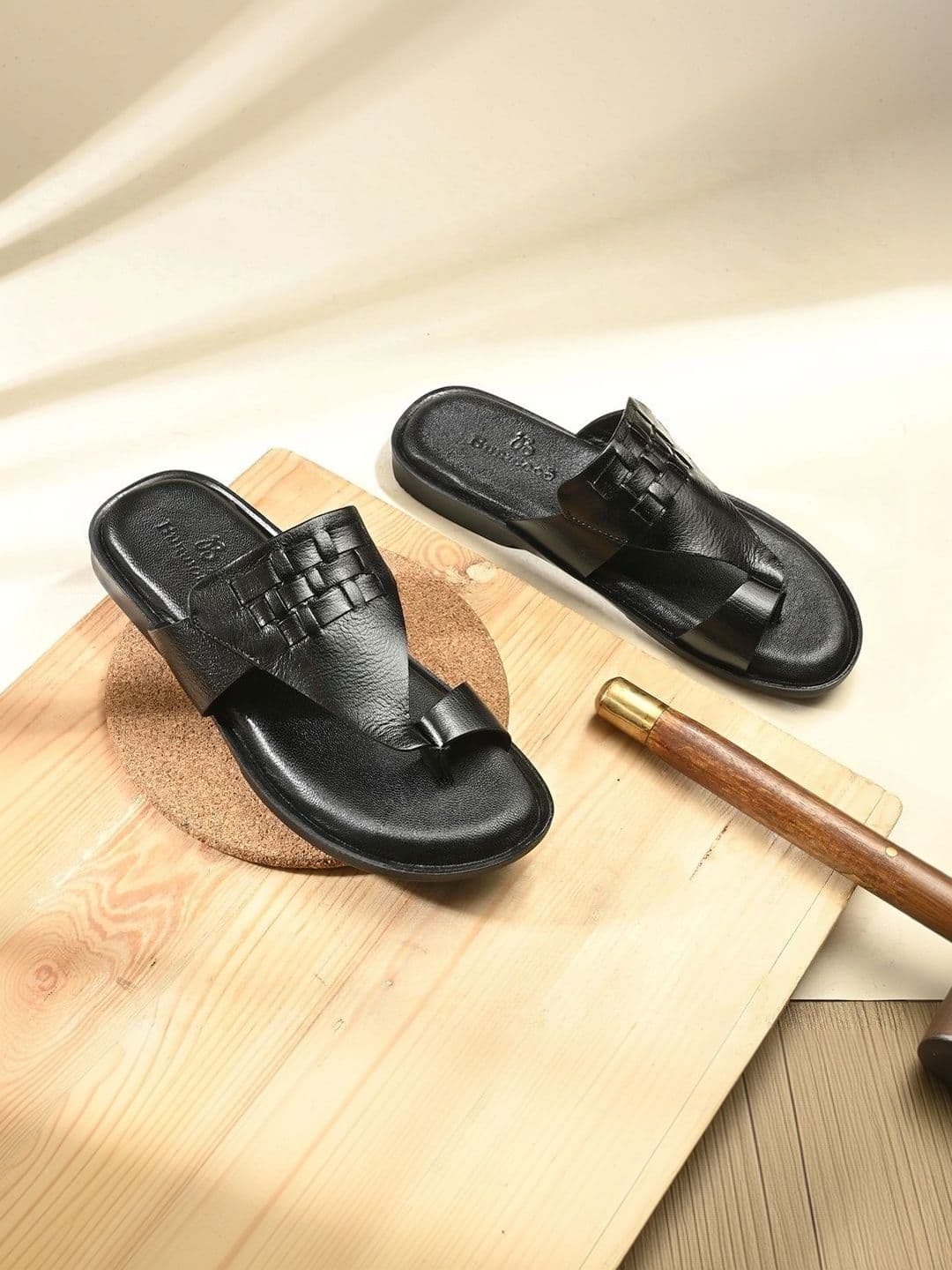 House of Pataudi Men Leather Comfort Sandals - view 1