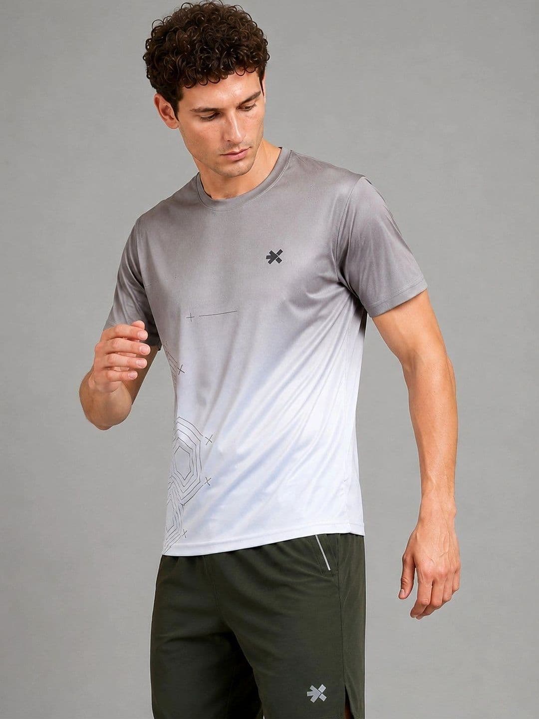 HRX by Hrithik Roshan Men Brand Logo Colourblocked T-shirt - view 1