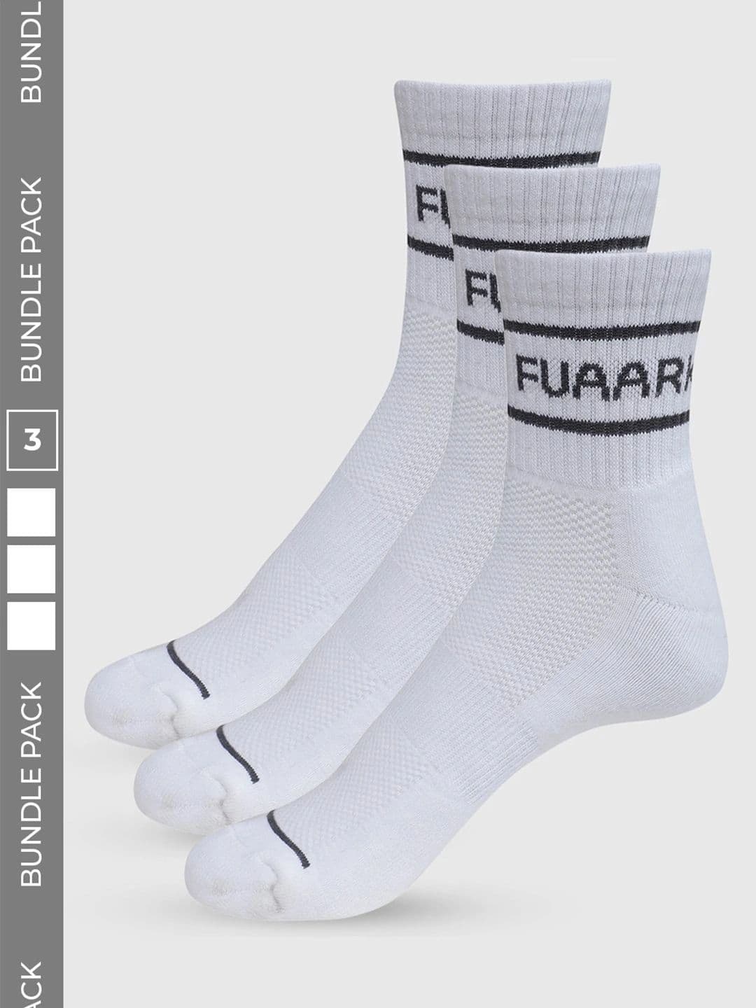 FUAARK Unisex Pack of 3 Cotton Assorted Patterned Above Ankle Socks - view 1