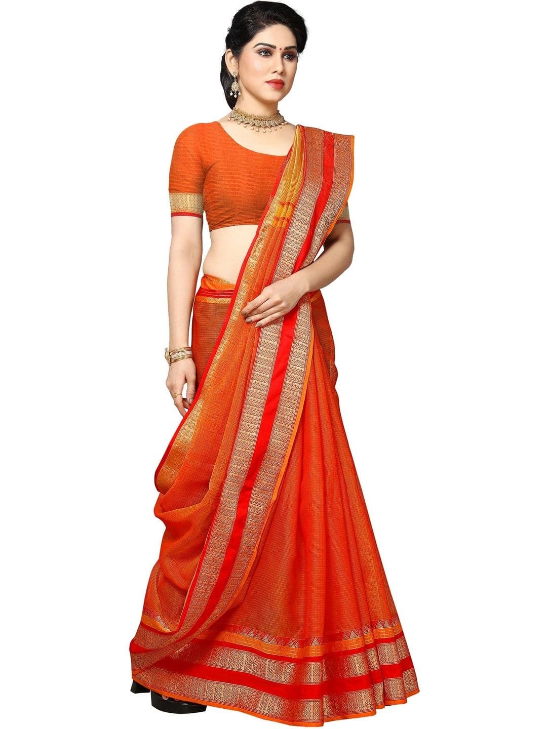 Sangria Woven Design Zari Designer Kota Saree - view 1