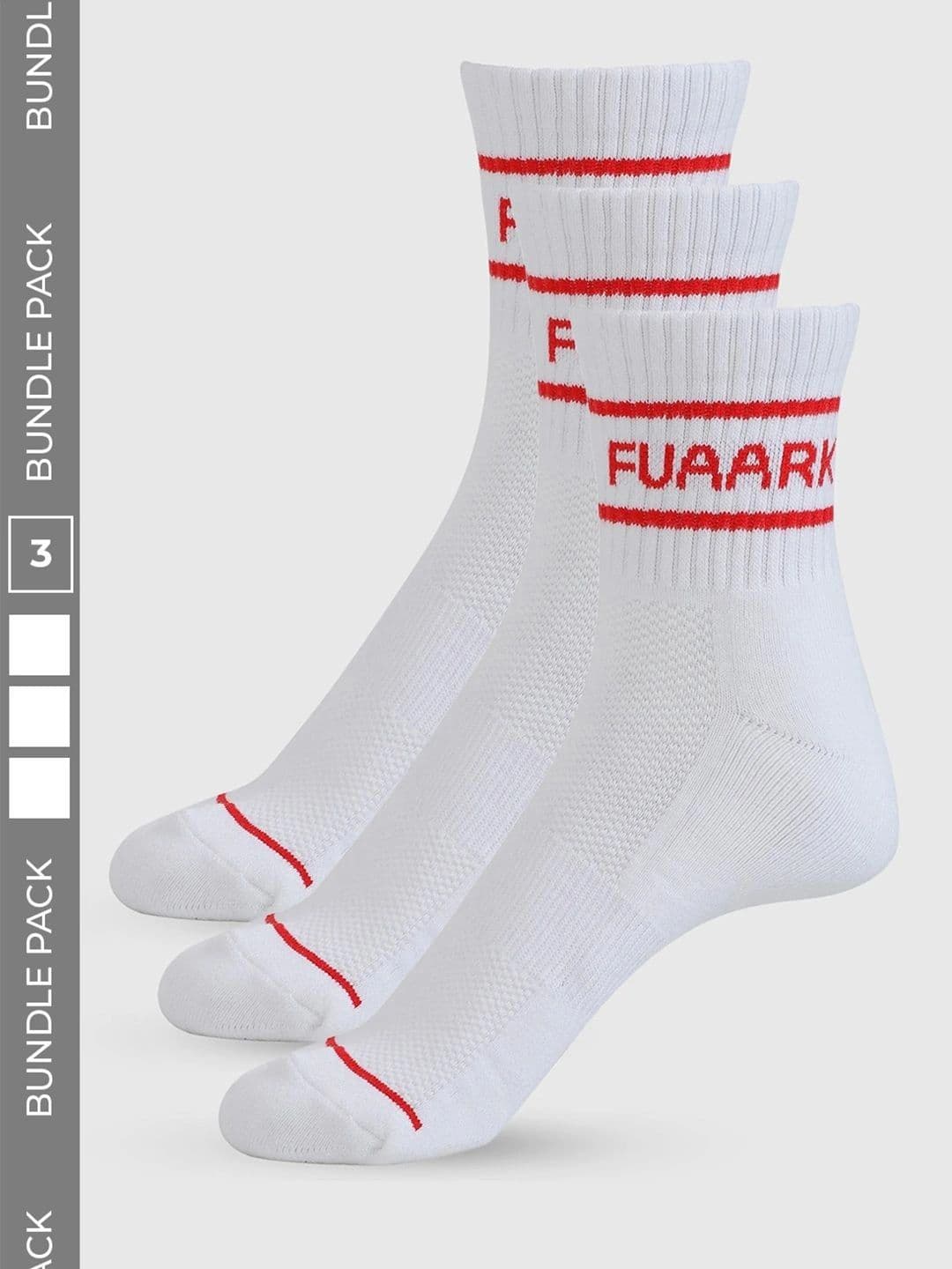 FUAARK Unisex Pack of 3 Cotton Assorted Patterned Above Ankle Socks - view 1