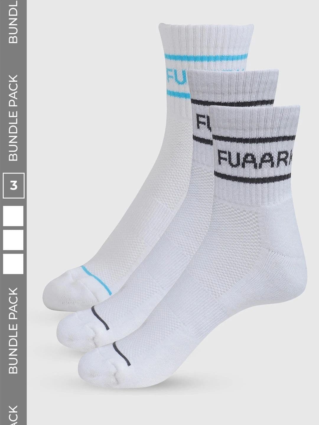 FUAARK Unisex Pack of 3 Cotton Assorted Patterned Above Ankle Socks - view 1