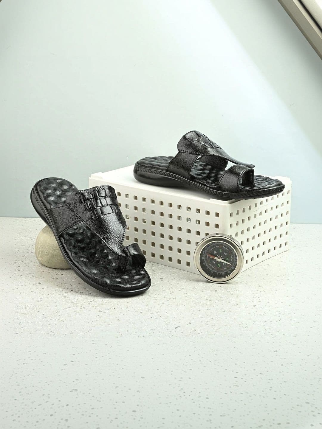 House of Pataudi Men Leather Comfort Sandals - view 1