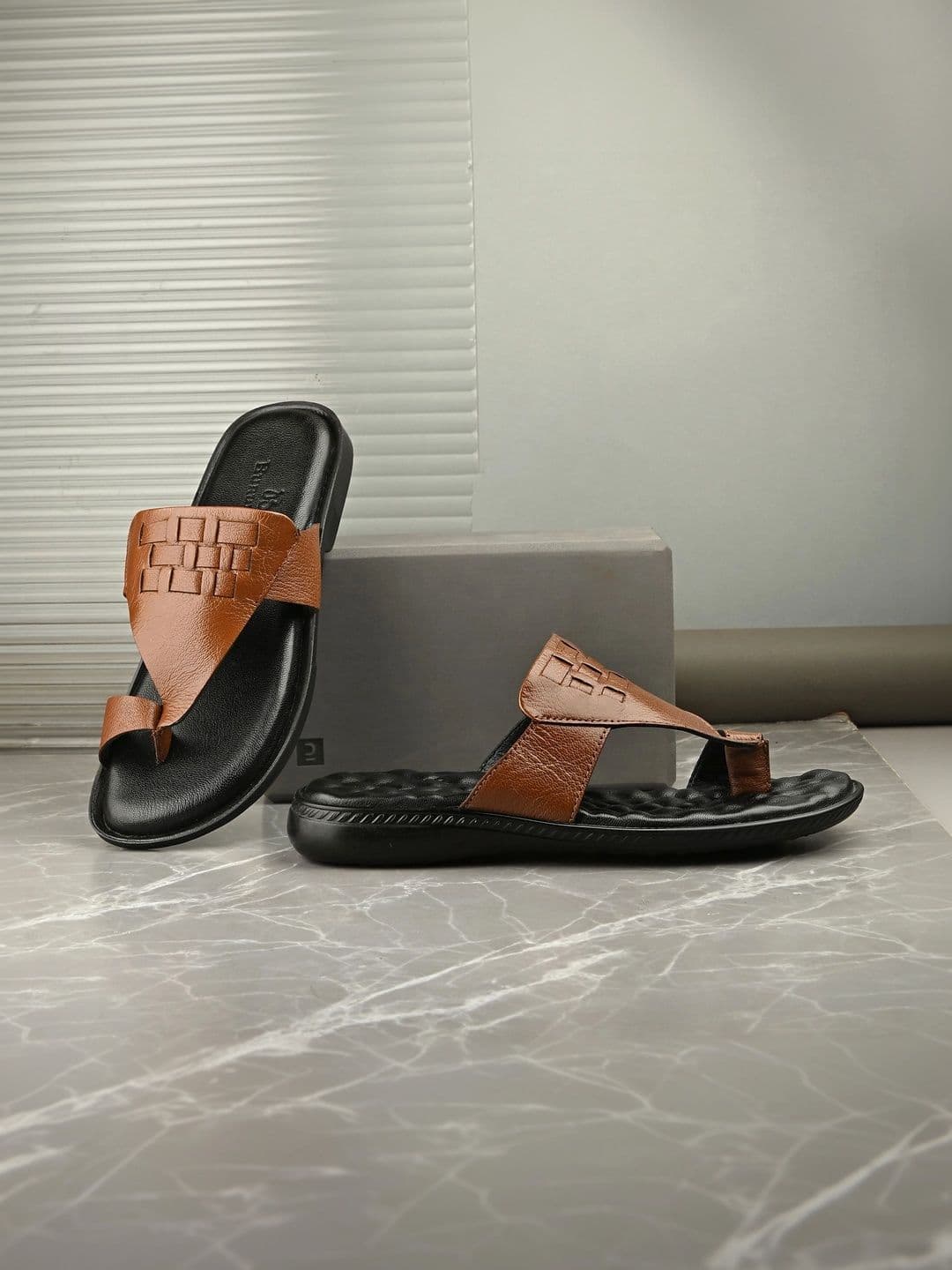 House of Pataudi Men Leather Comfort Sandals - view 1