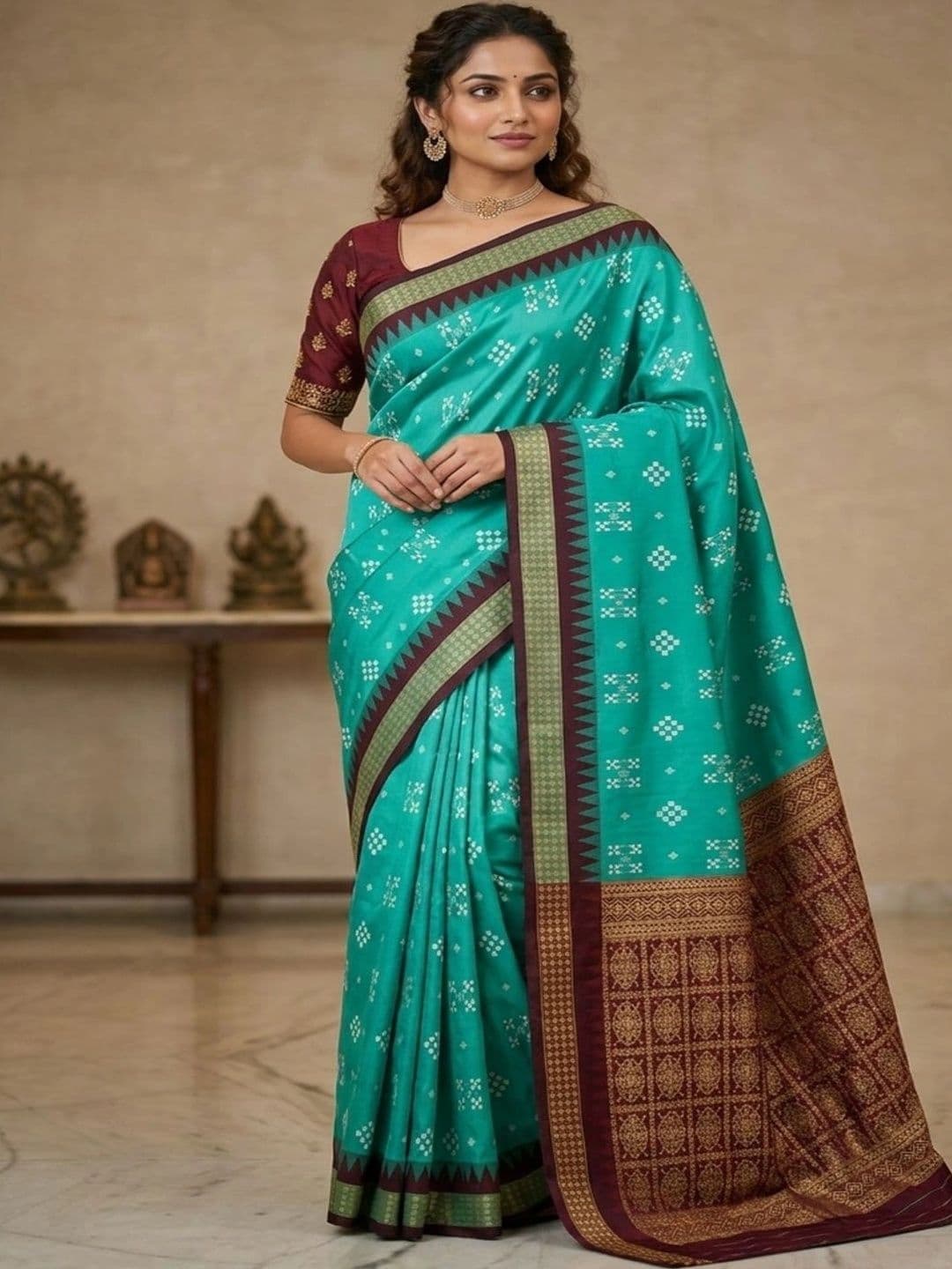 Silk Loomluxe Zari Art Silk Sambalpuri Saree - view 1