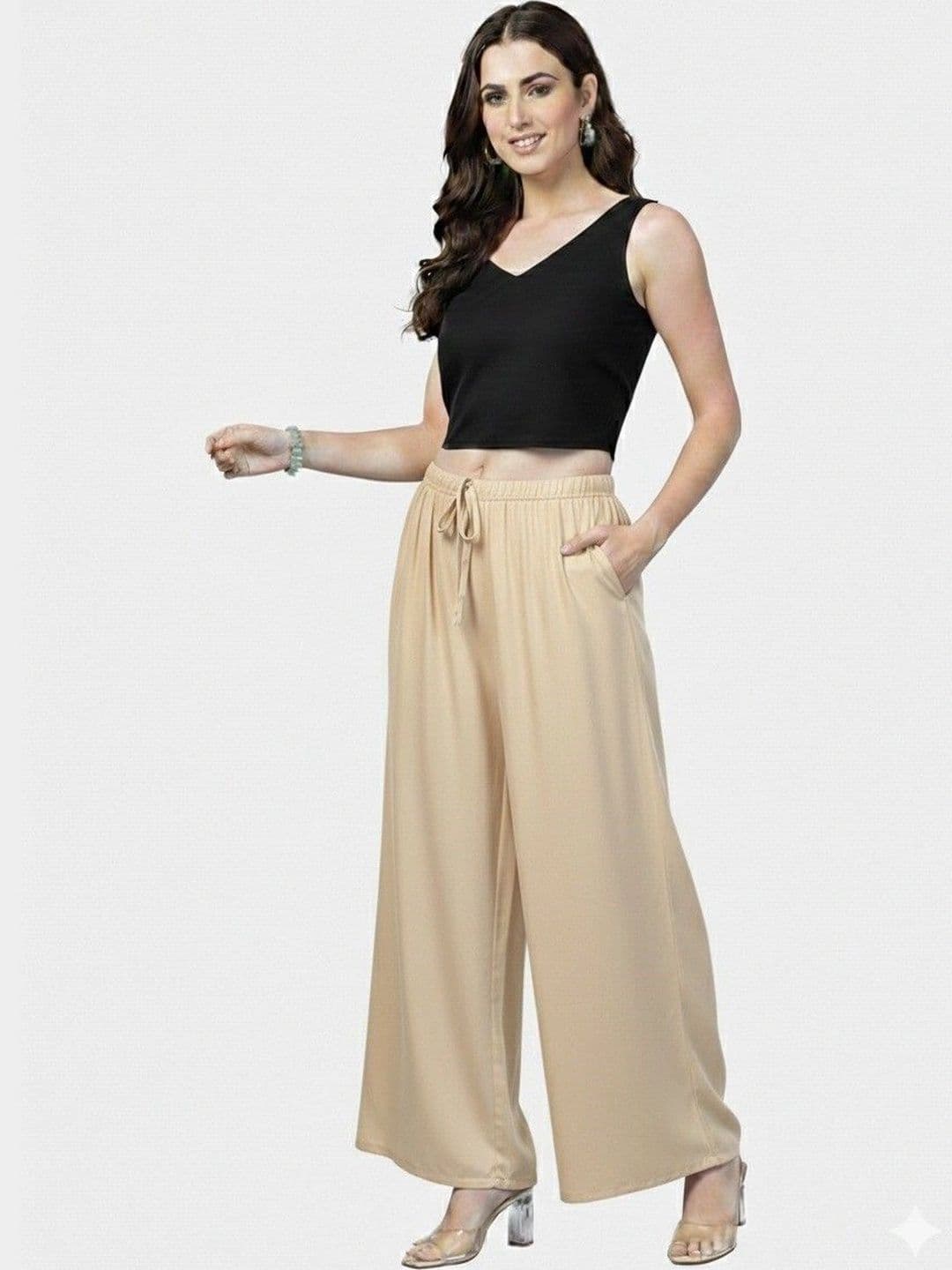 Threadbloom Women Knitted Ethnic Palazzos - view 1