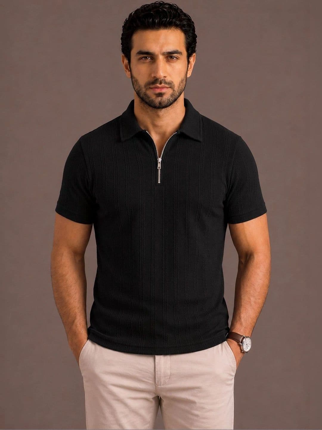 HERE&NOW Men Polo Collar T-shirt - view 1