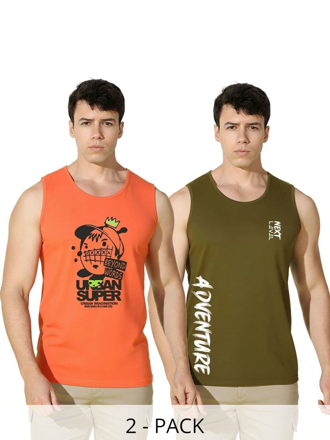 SLOWLORIS Men Pack of 2 Innerwear Vests - view 1