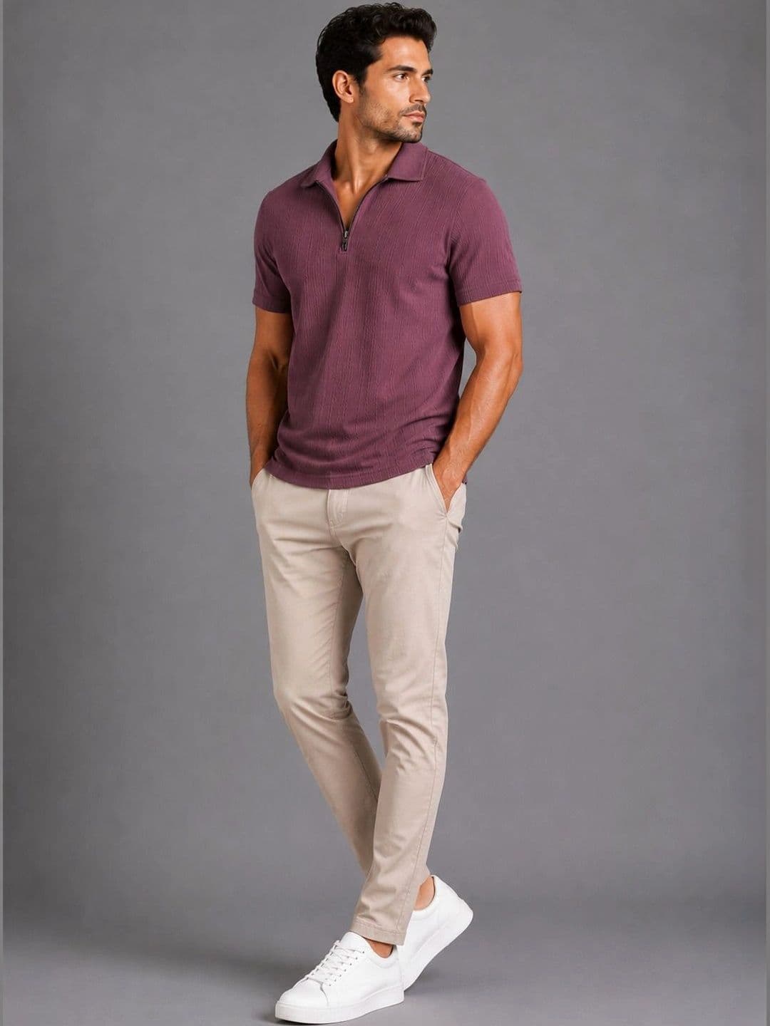 HERE&NOW Men Polo Collar T-shirt - view 1