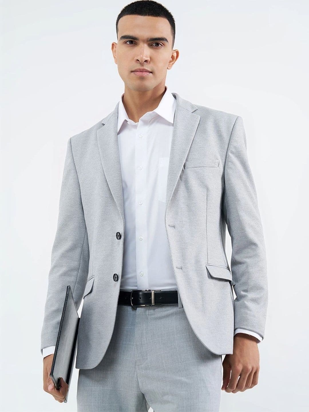 Peregrine by Pantaloons Notched Lapel Single-Breasted Slim Fit Casual Blazers - view 1