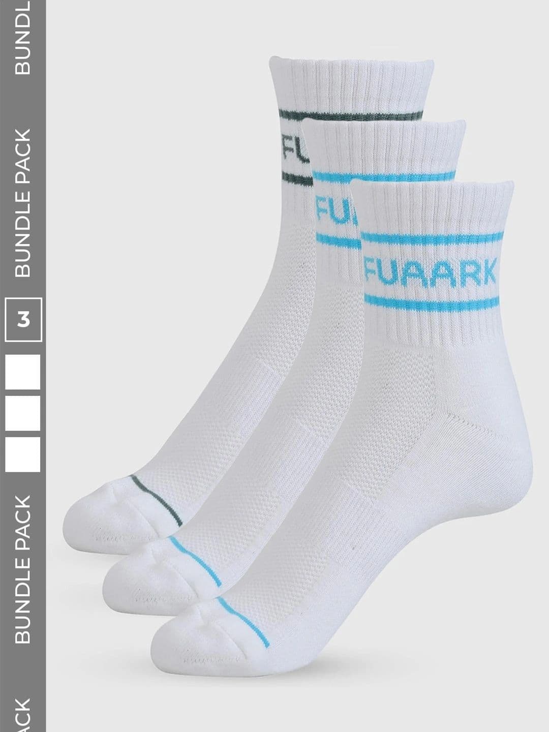 FUAARK Unisex Pack of 3 Cotton Assorted Striped Above Ankle Socks - view 1