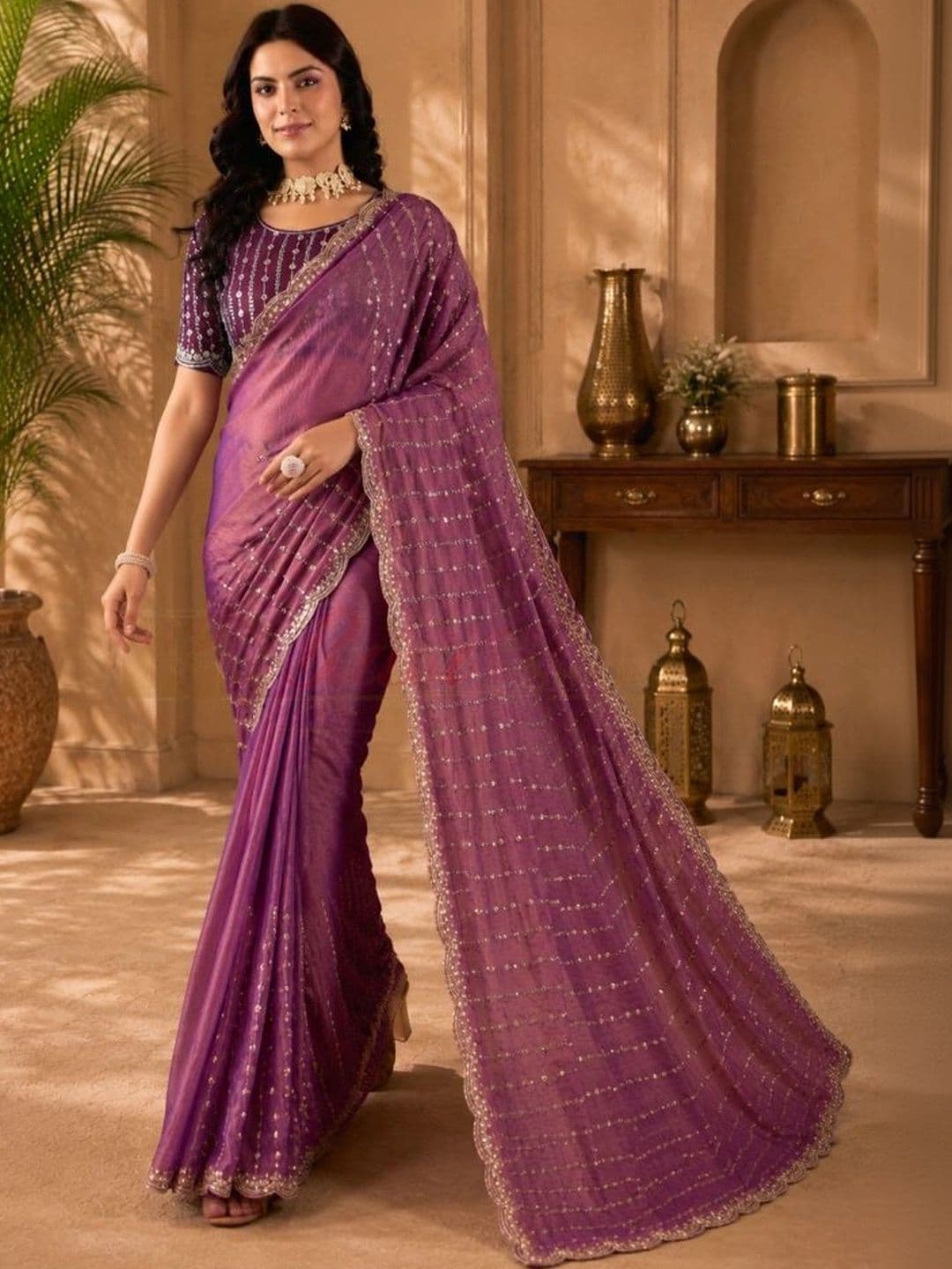 RASI FASHION Organza Banarasi Saree - view 1