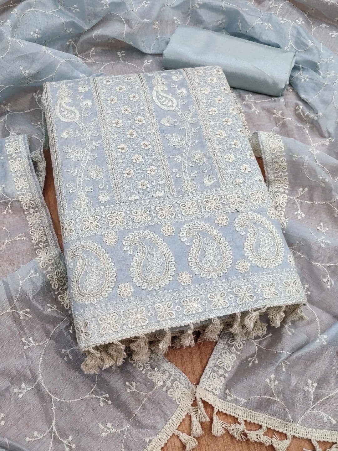 Dhaaga Ghar Embroidered Unstitched Dress Material - view 1