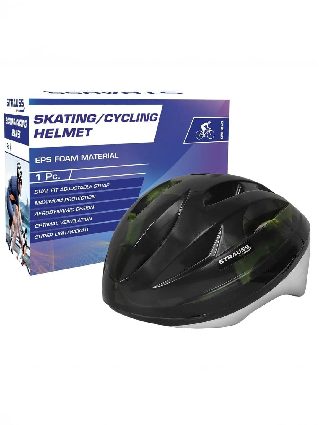 STRAUSS Light Weight with Superior Ventilation Adjustable Cycling Helmet - view 1