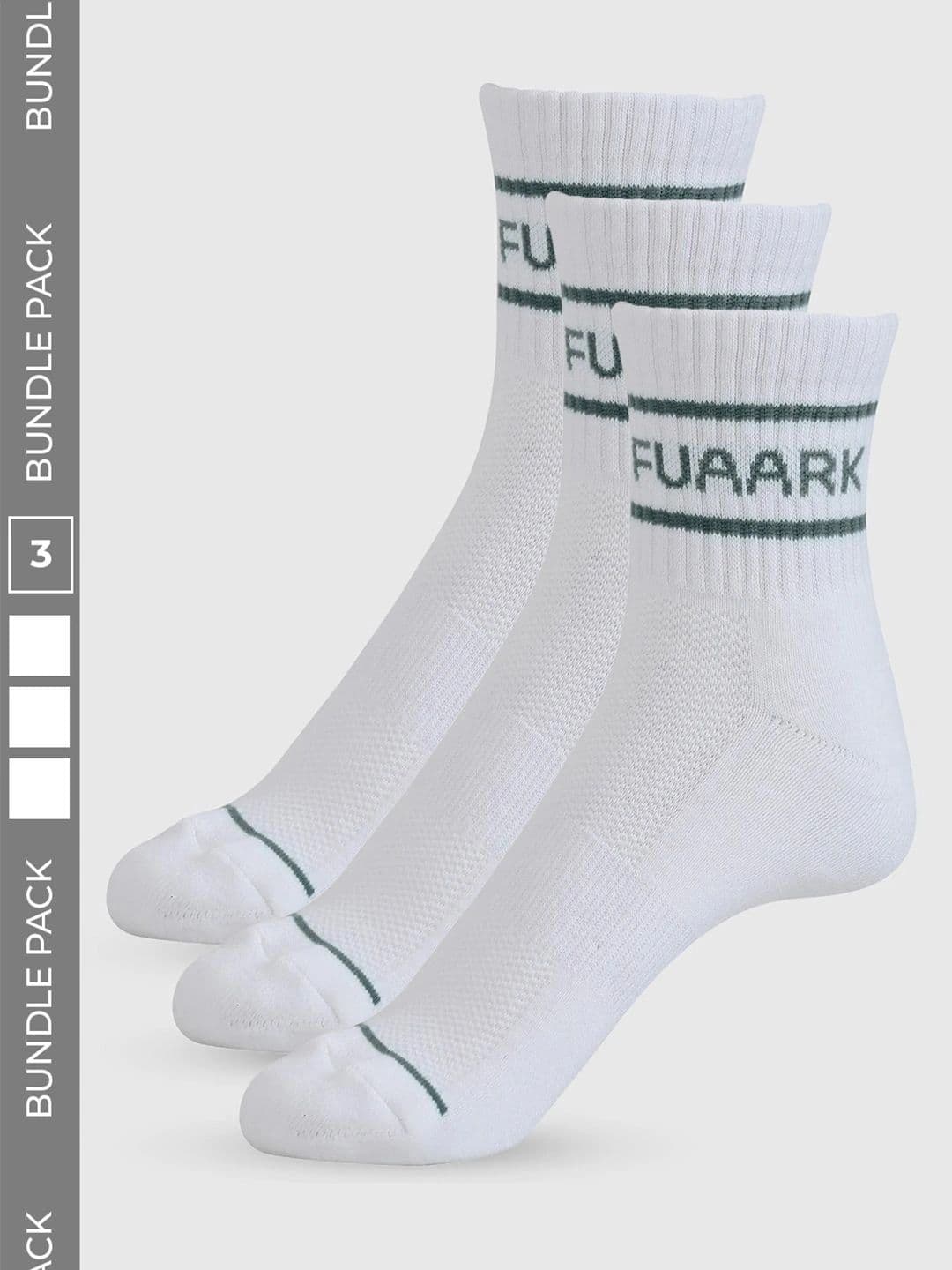 FUAARK Unisex Pack of 3 Cotton Assorted Striped Above Ankle Socks - view 1
