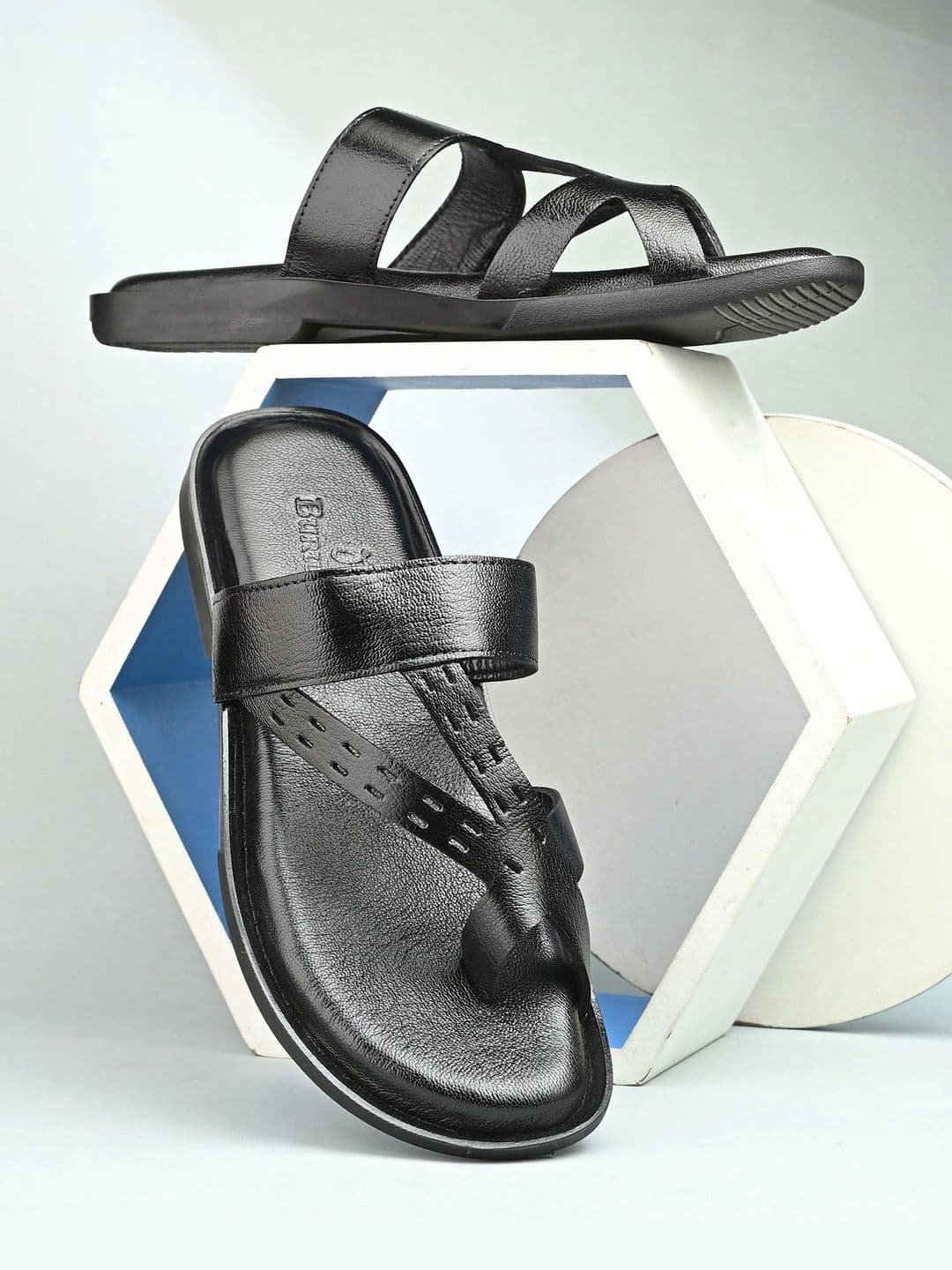 House of Pataudi Men Leather Comfort Sandals - view 1