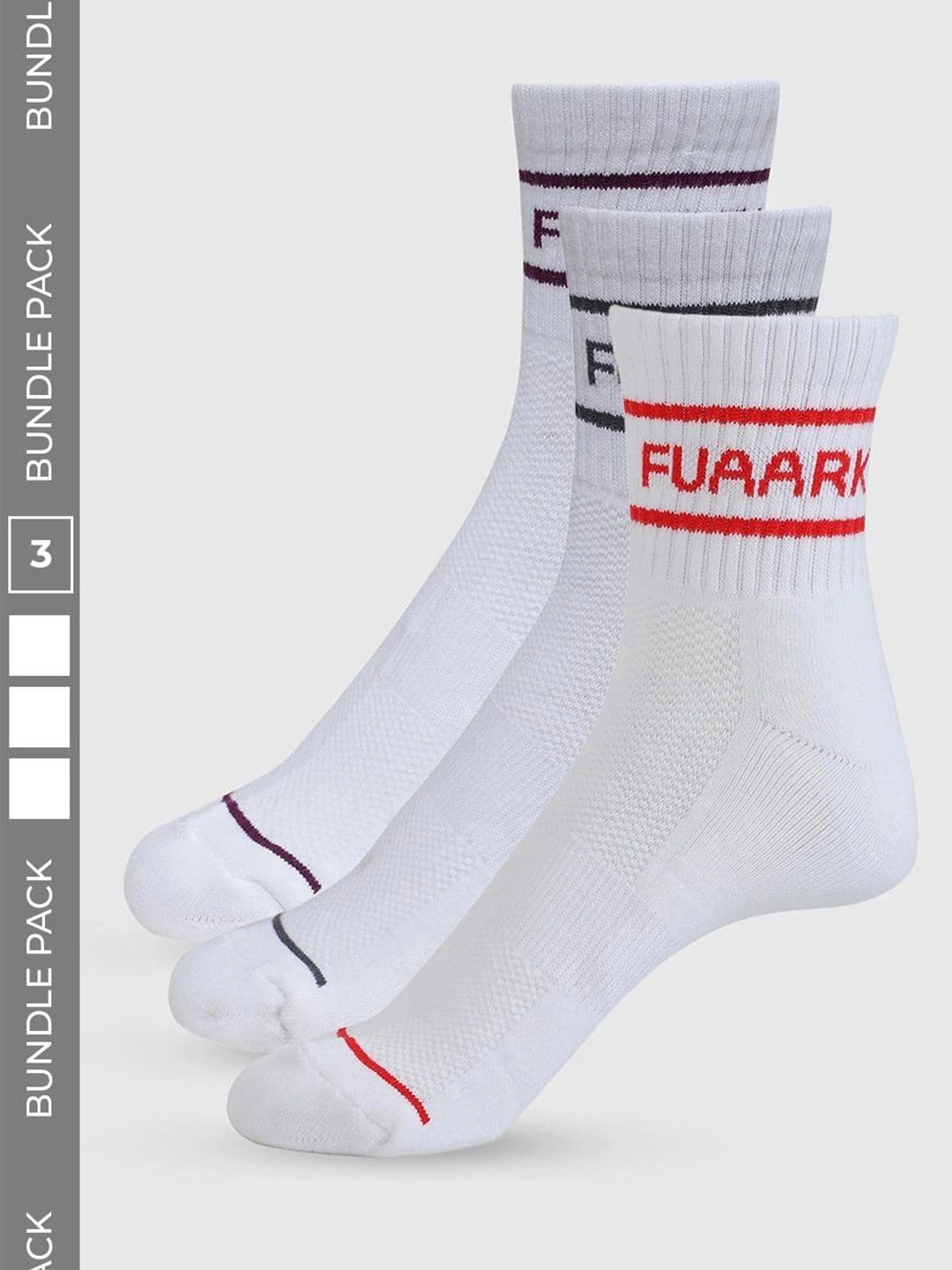 FUAARK Unisex Pack of 3 Cotton Assorted Patterned Above Ankle Socks - view 1