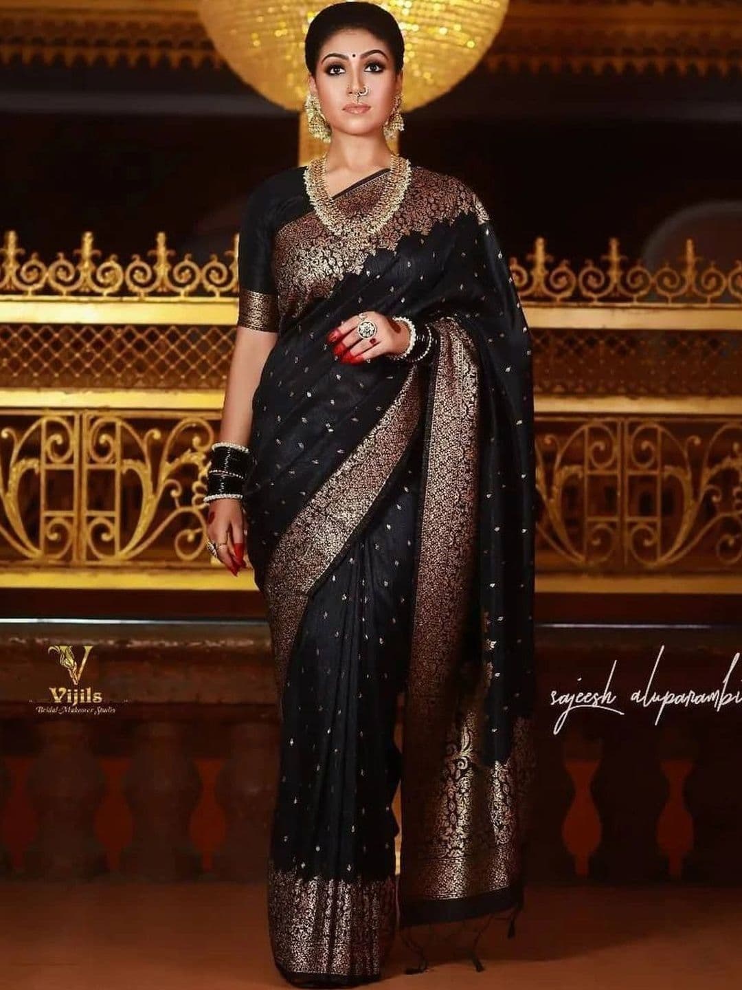 ADIANADI Woven Design Zari Silk Cotton Banarasi Saree - view 1