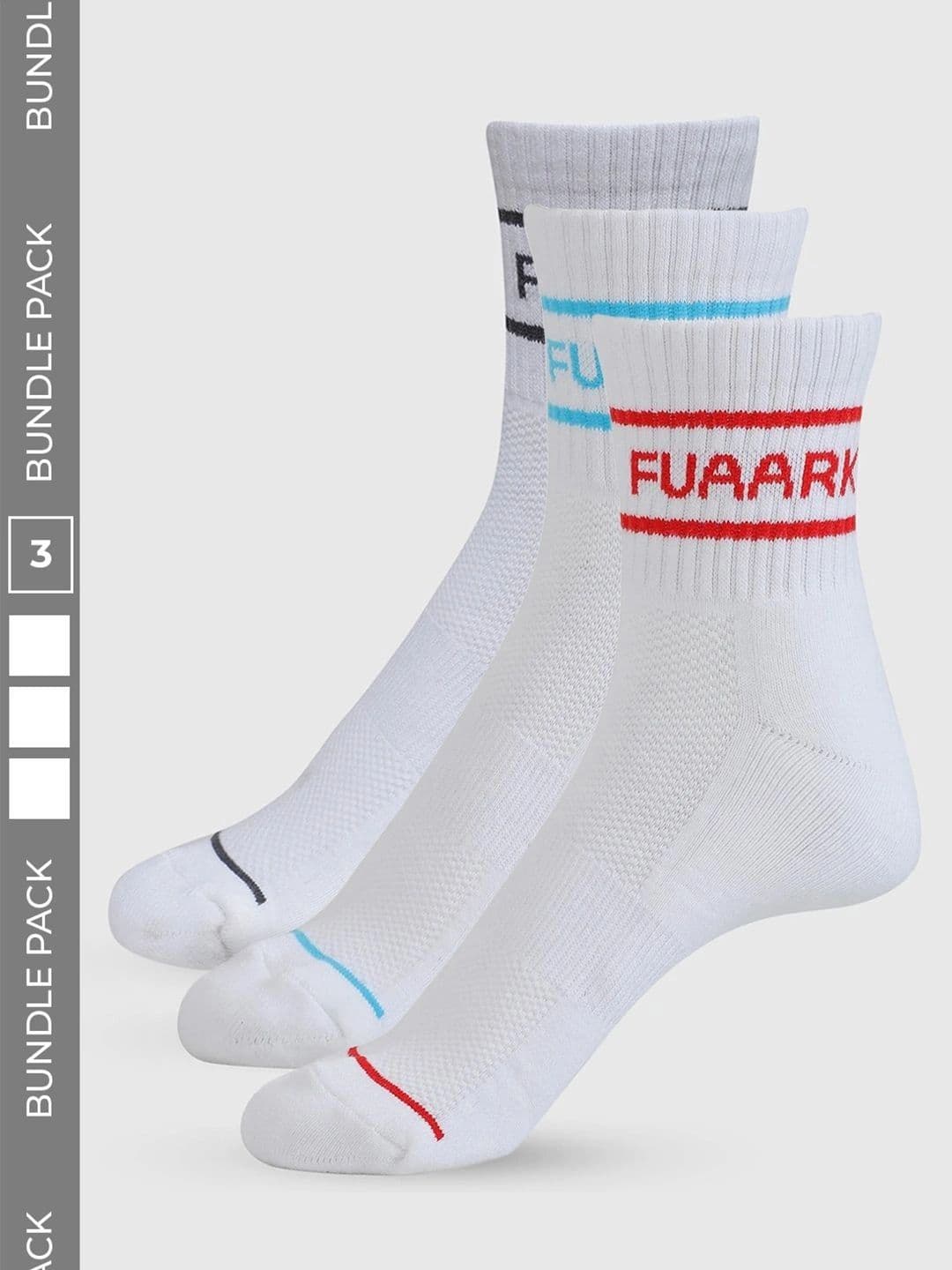 FUAARK Unisex Pack of 3 Cotton Assorted Patterned Above Ankle Socks - view 1