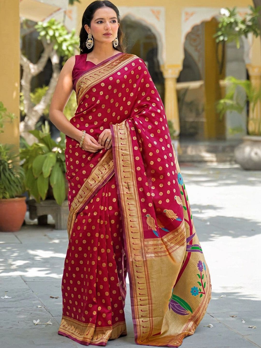 Mitera Woven Design Zari Art Silk Saree - view 1
