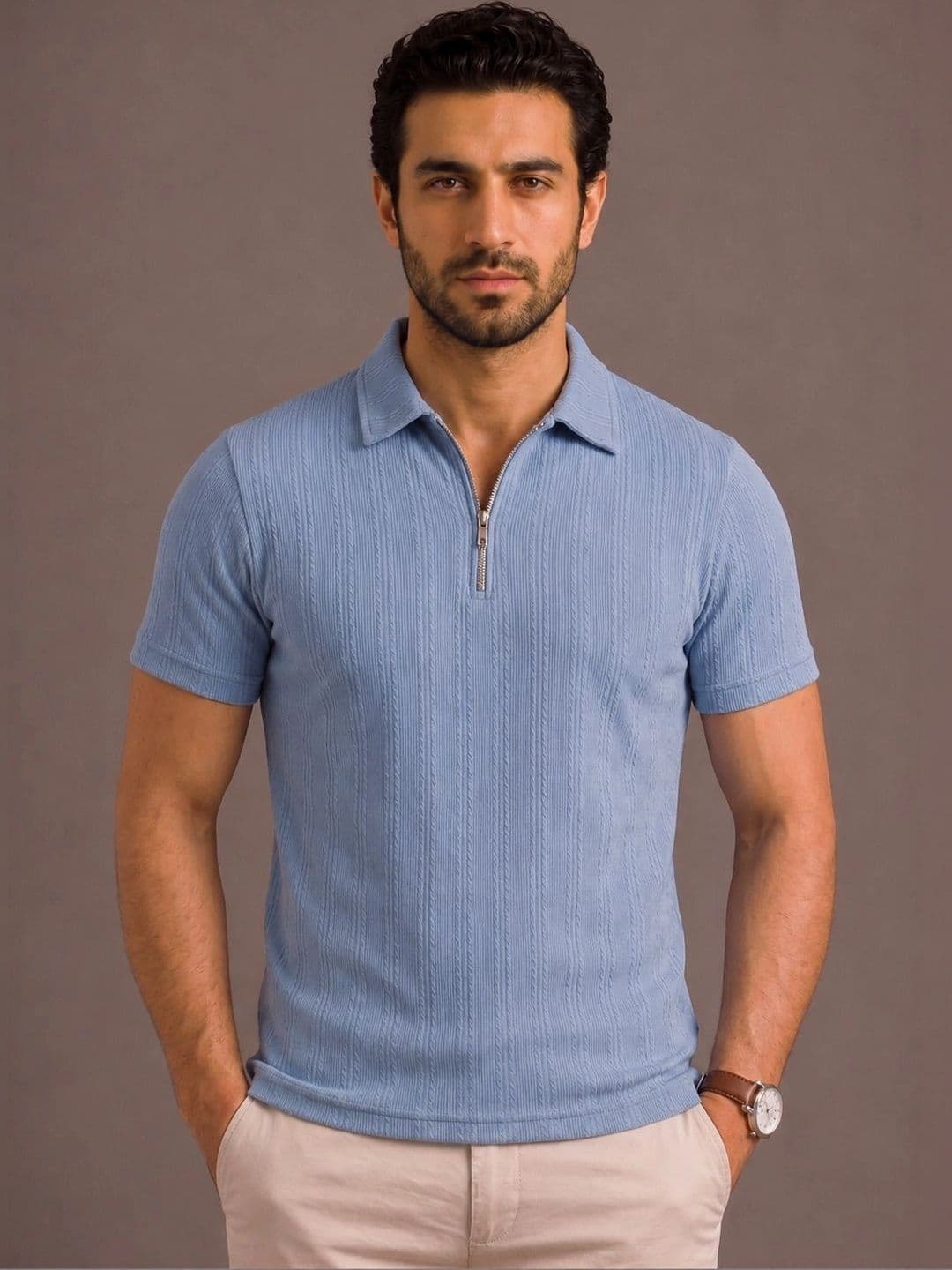 HERE&NOW Men Polo Collar T-shirt - view 1