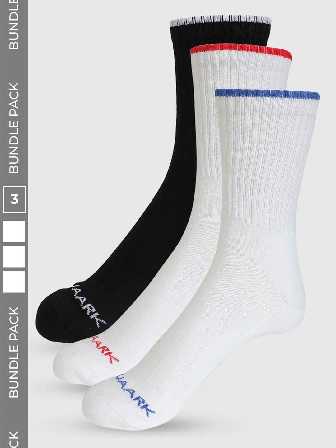FUAARK Unisex Pack of 3 Cotton Assorted Colourblocked Calf Length Socks - view 1