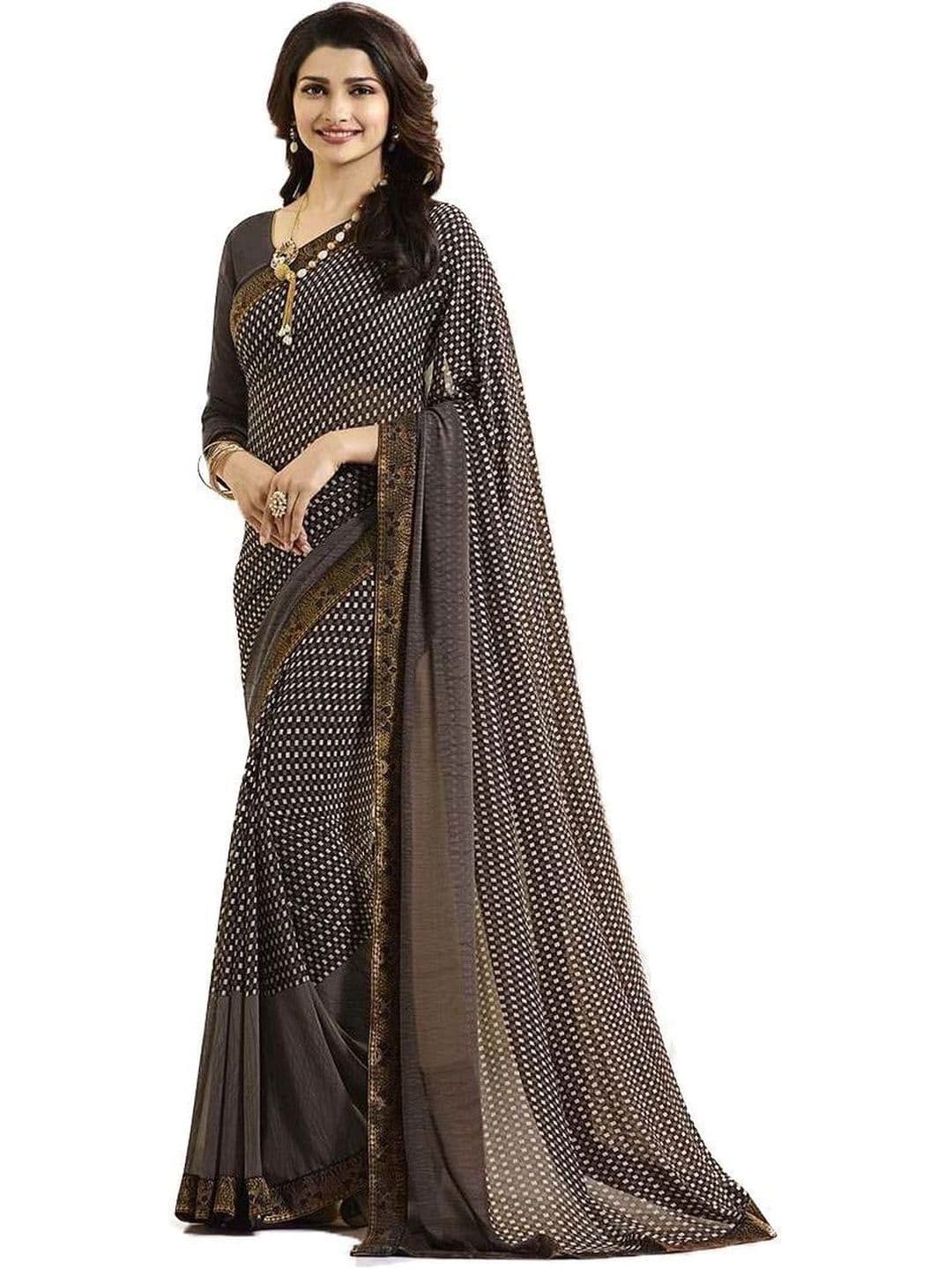Meet Trendz Embroidered Art Silk Saree - view 1