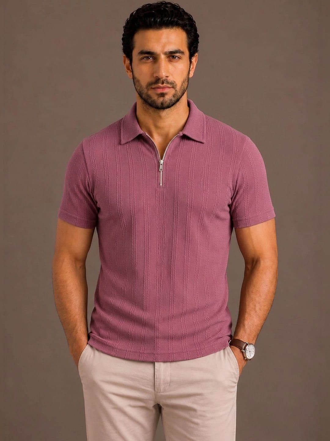 HERE&NOW Men Polo Collar T-shirt - view 1