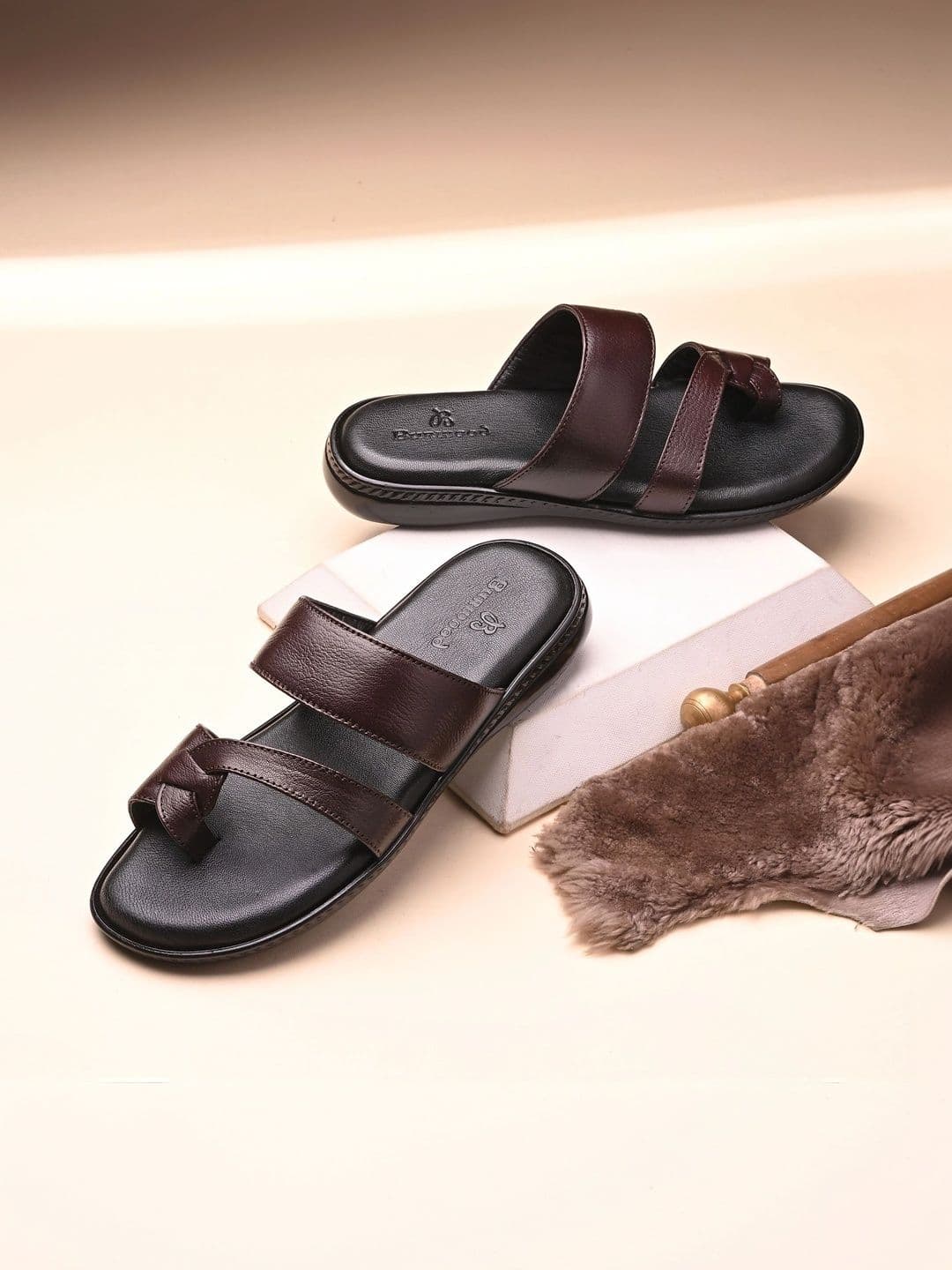House of Pataudi Men Leather Comfort Sandals - view 1