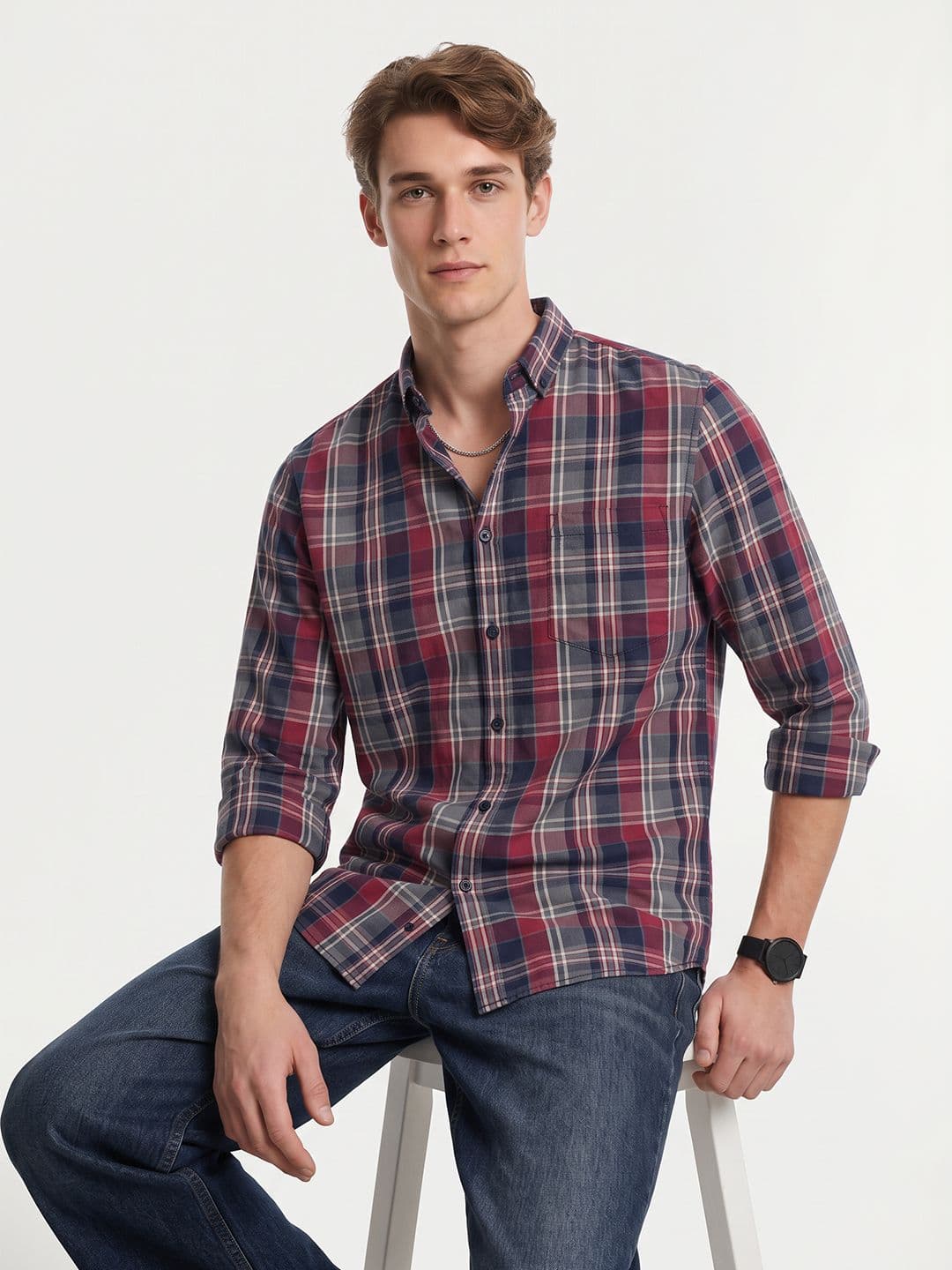 Mast & Harbour Men Tartan Checks Checked Casual Shirt - view 1