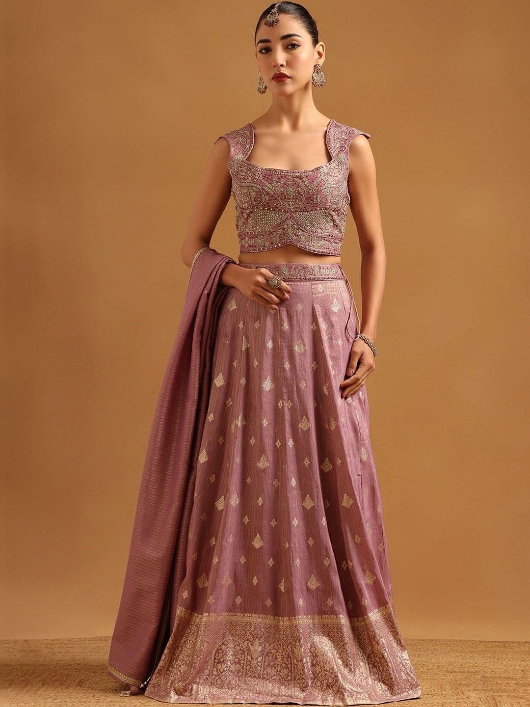 Soch Embroidered Ready to Wear Lehenga & Blouse With Dupatta - view 1