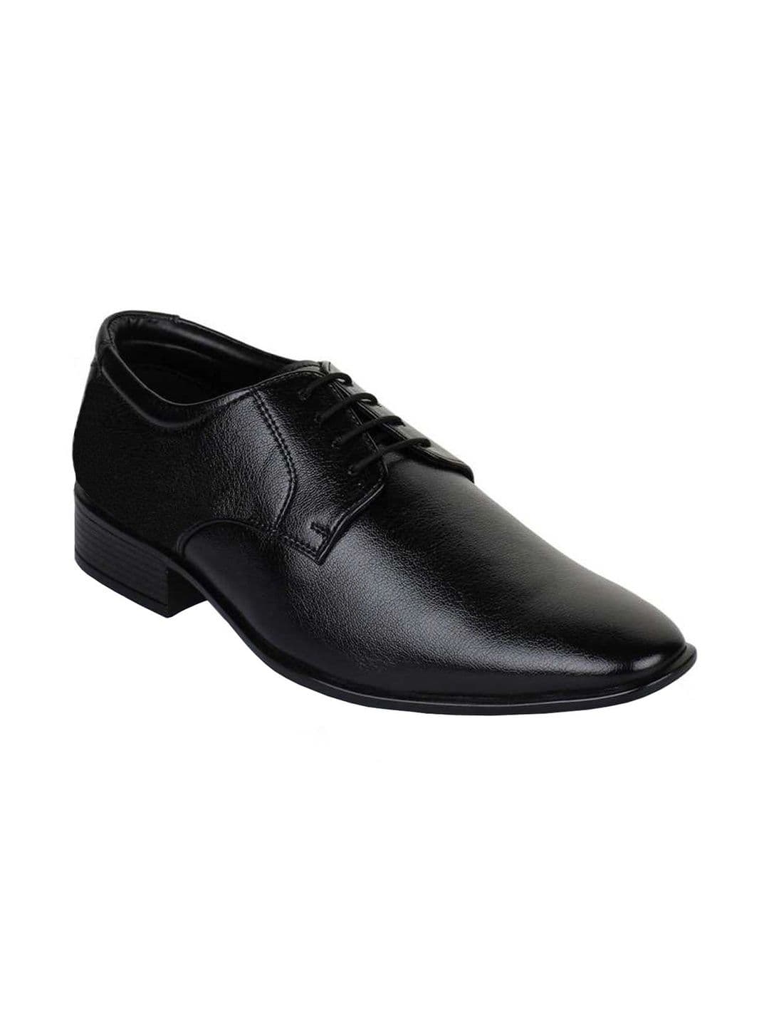 Vitoria Men Textured Pointed Toe Lace-Ups Derbys Formal Shoes With Cap - view 1