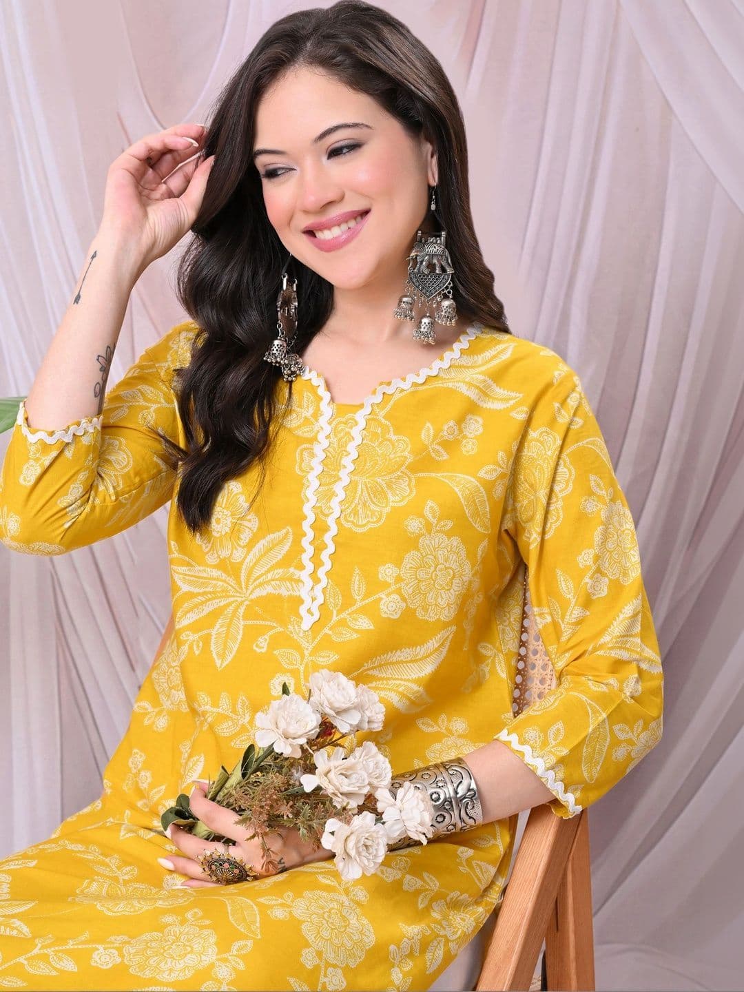 Koito Women Floral Printed Floral Kurta - view 1