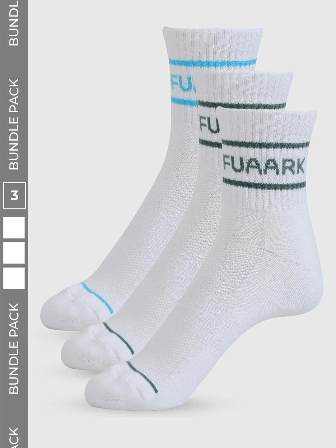 FUAARK Unisex Pack of 3 Cotton Assorted Patterned Above Ankle Socks - view 1