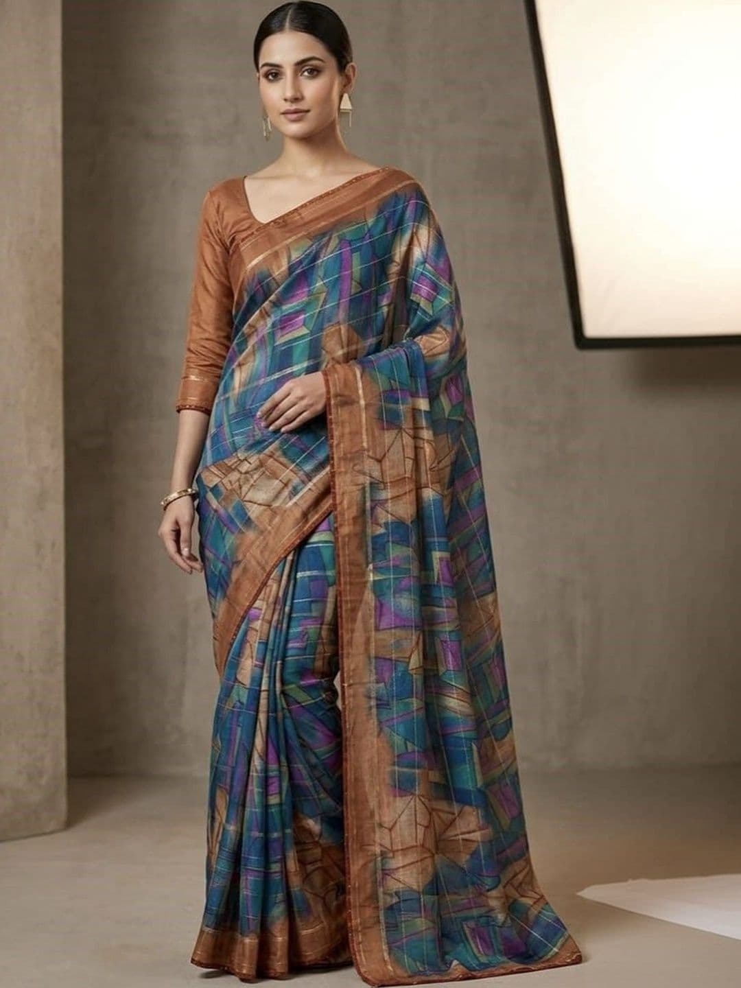 Style And Shine Silk Blend Saree - view 1