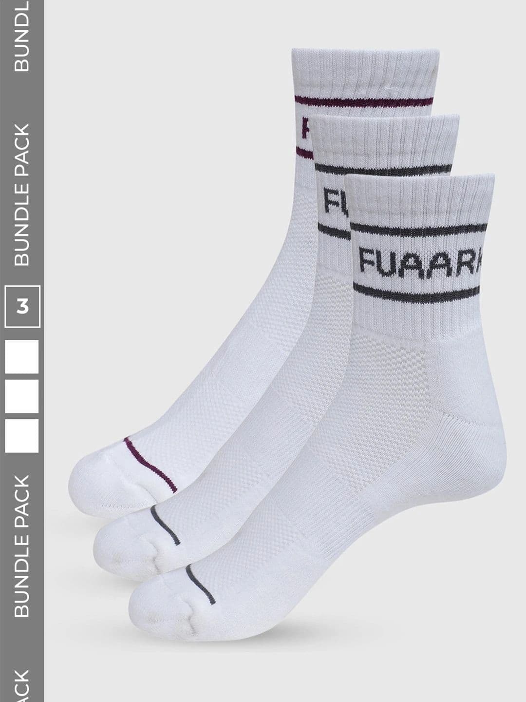 FUAARK Unisex Pack of 3 Cotton Assorted Patterned Above Ankle Socks - view 1