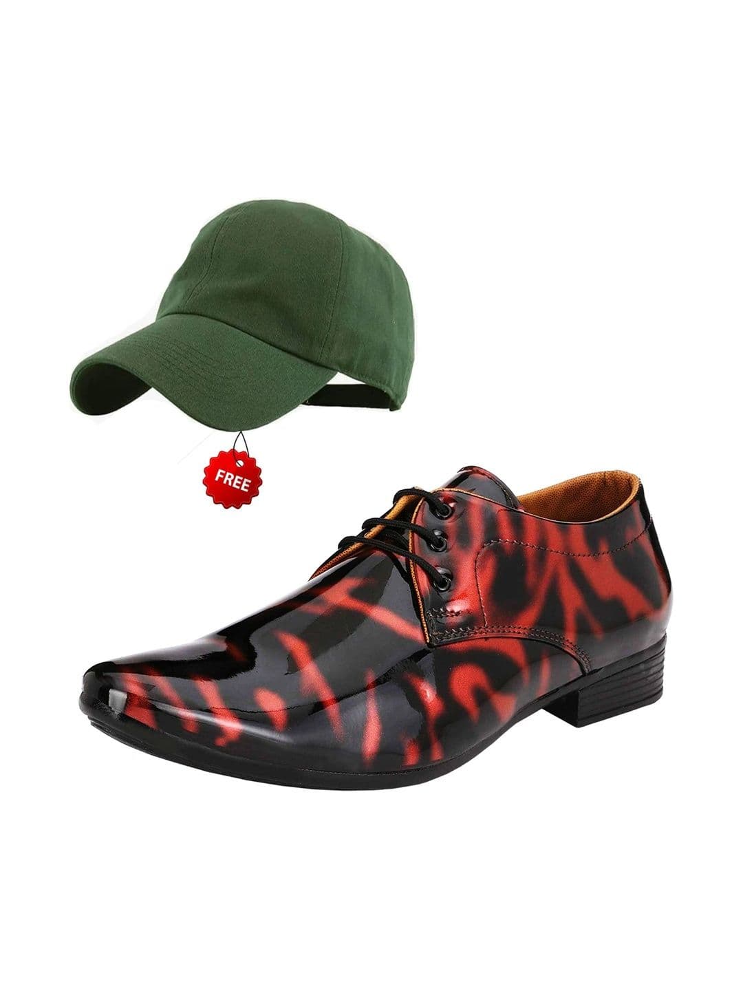 Vitoria Men Textured Pointed Toe Lace-Ups Derbys Formal Shoes With Cap - view 1