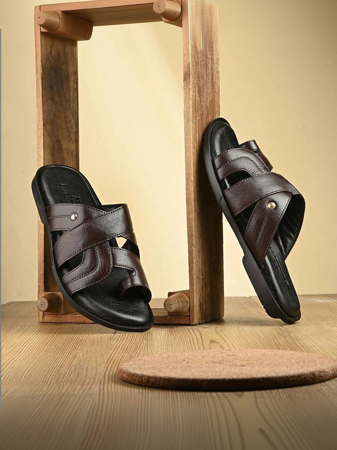 House of Pataudi Men Leather Comfort Sandals - view 1