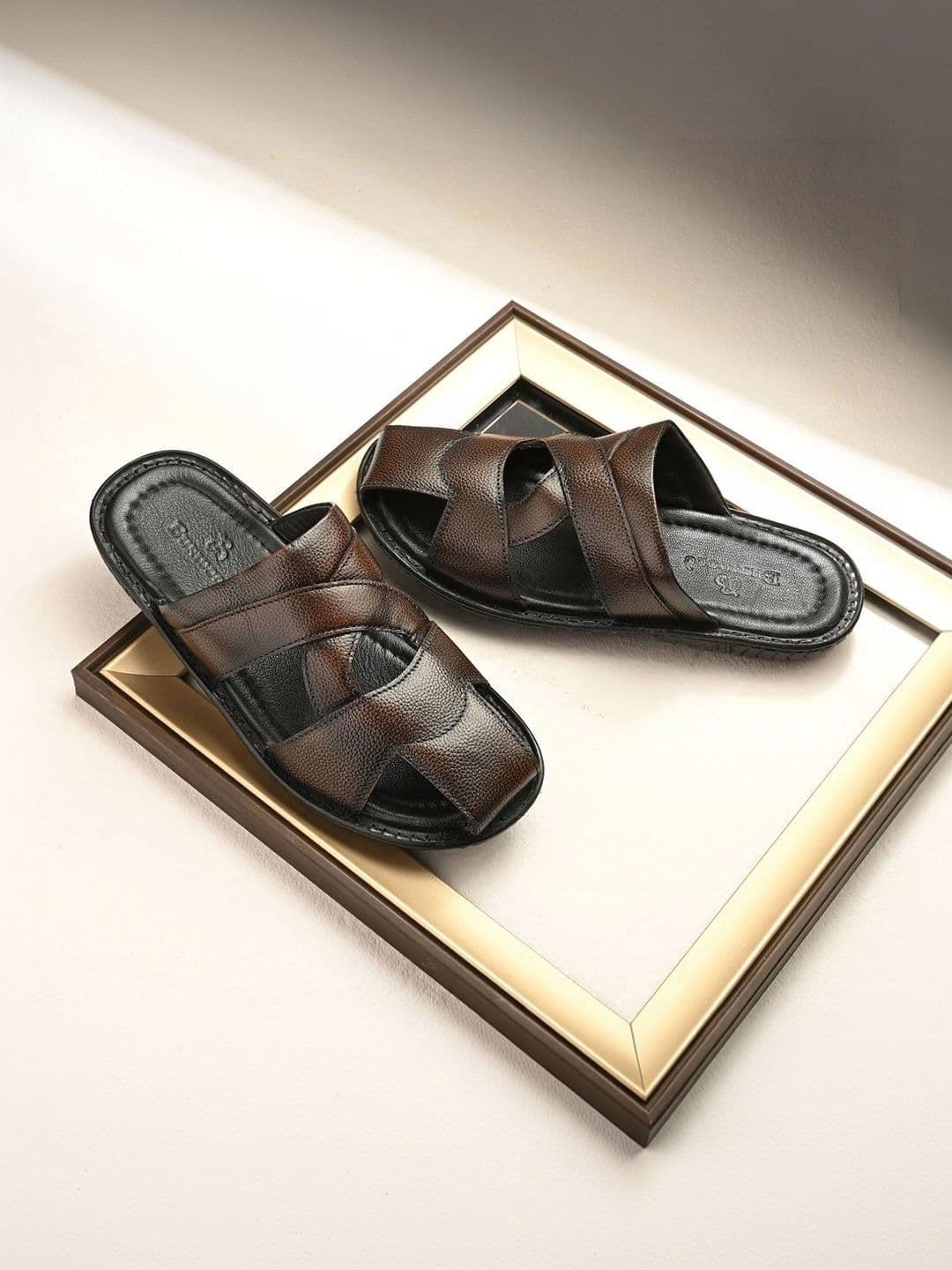 House of Pataudi Men Leather Comfort Sandals - view 1