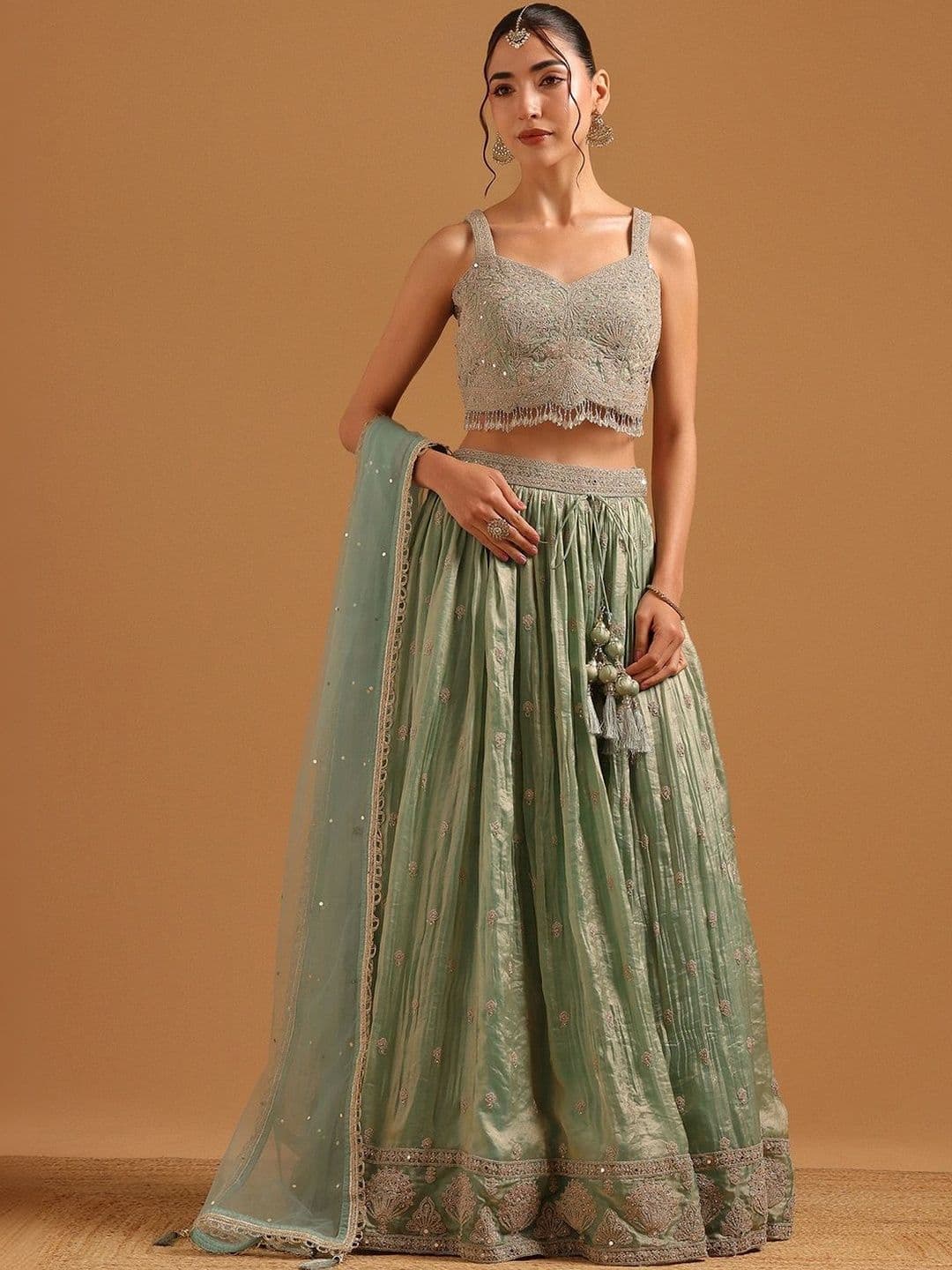Soch Embellished Sequinned Ready to Wear Lehenga & Blouse With Dupatta - view 1