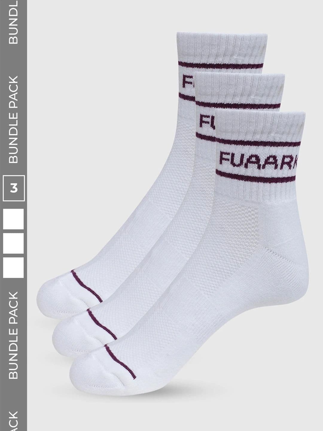 FUAARK Unisex Pack of 3 Cotton Assorted Patterned Ankle Length Socks - view 1