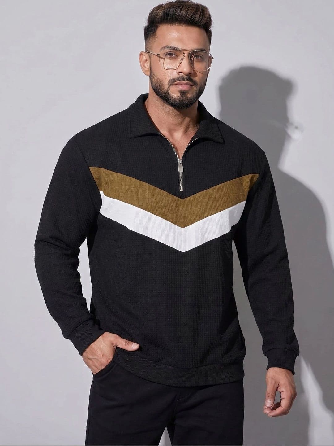 Moda Rapido Men Colourblocked Polo Collar T-shirt - view 1
