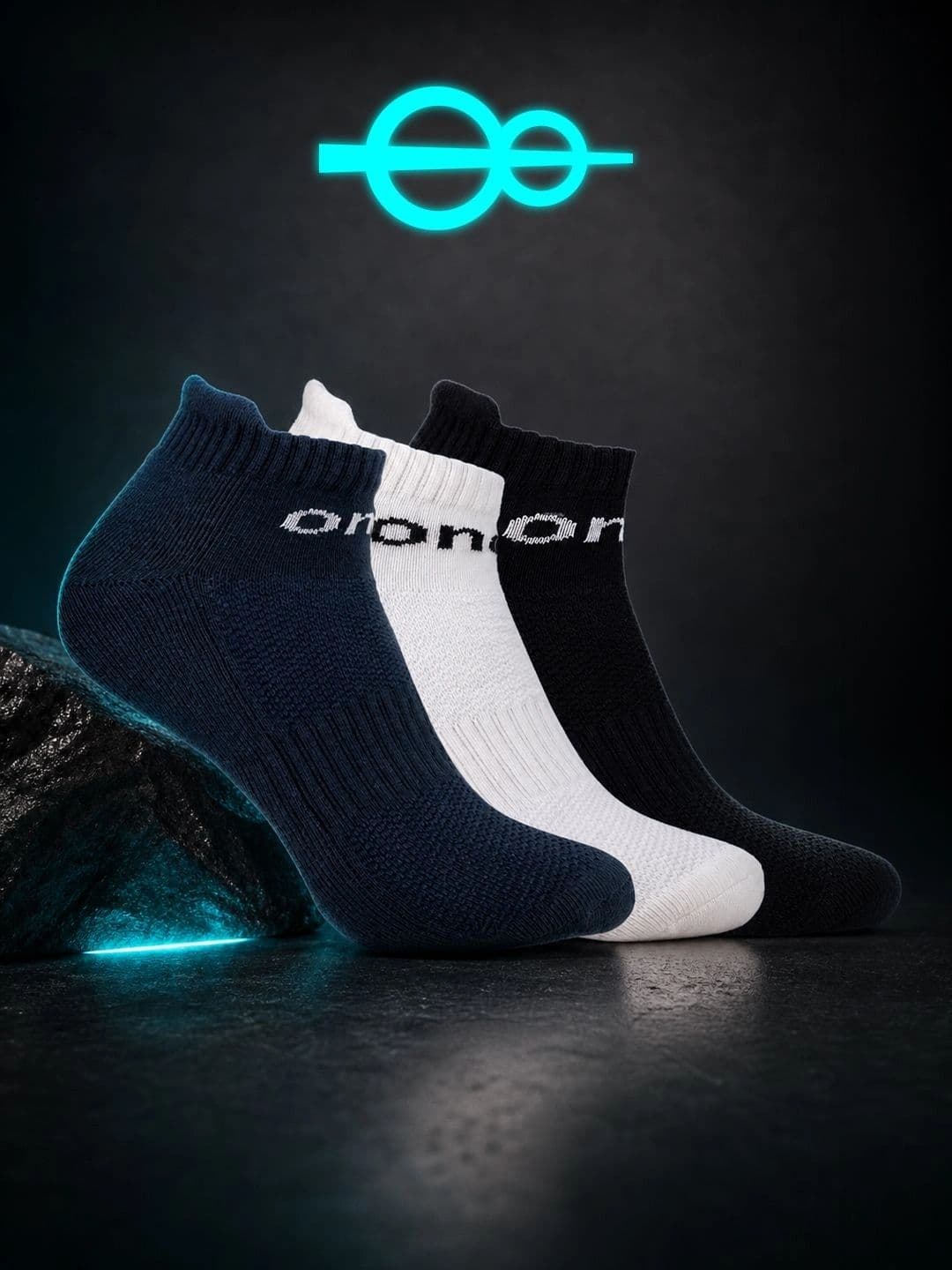 One8 Men Pack of 3 Cotton Assorted Ankle Length Socks - view 1
