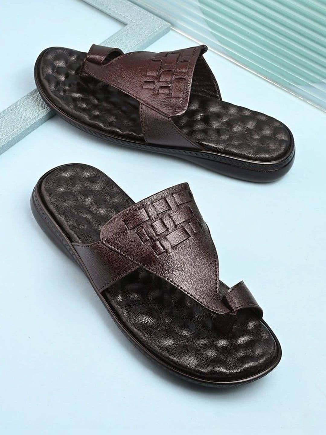 House of Pataudi Men Leather Shoe-Style Sandals - view 1