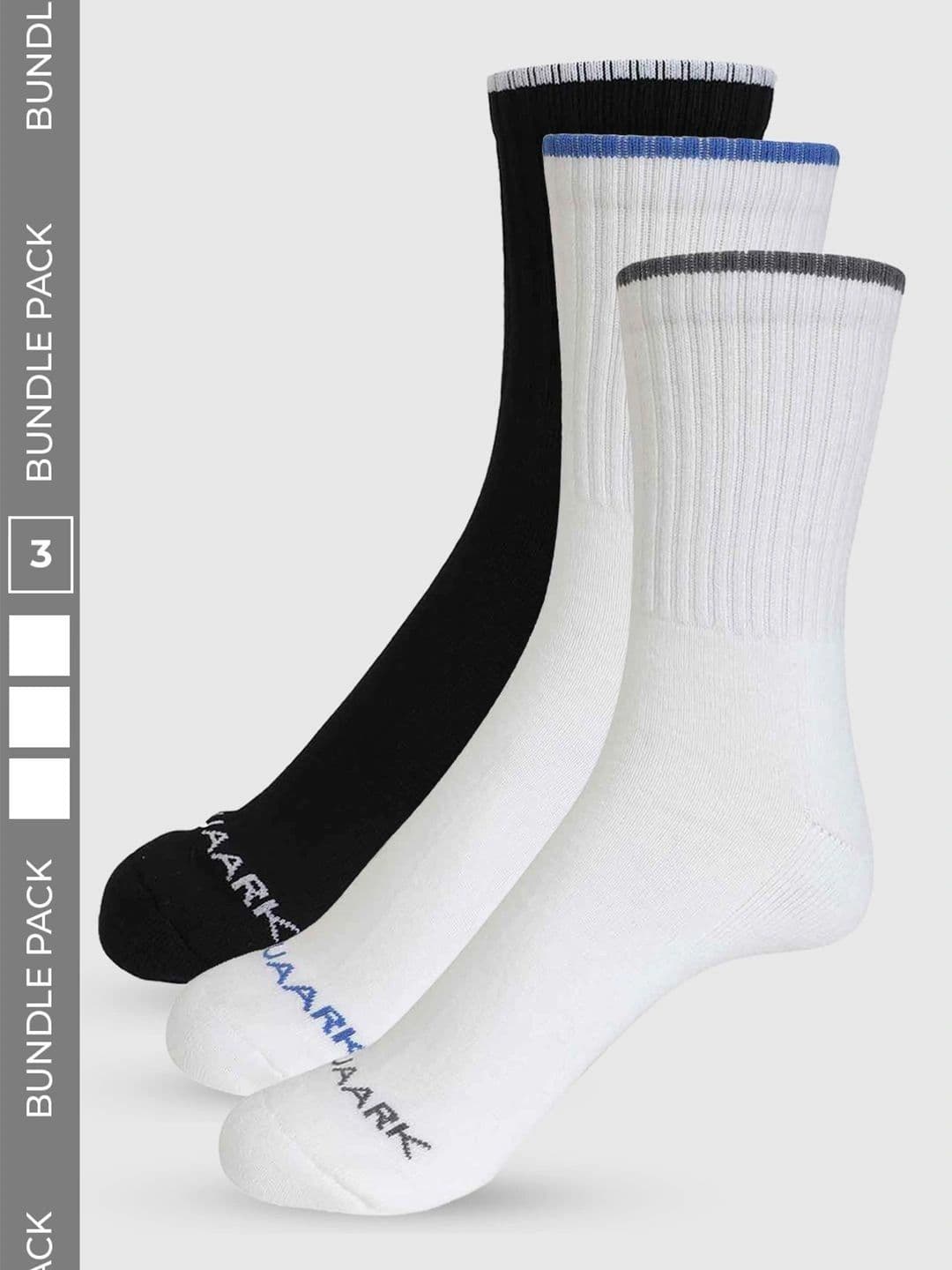 FUAARK Unisex Pack of 3 Cotton Assorted Colourblocked Calf Length Socks - view 1