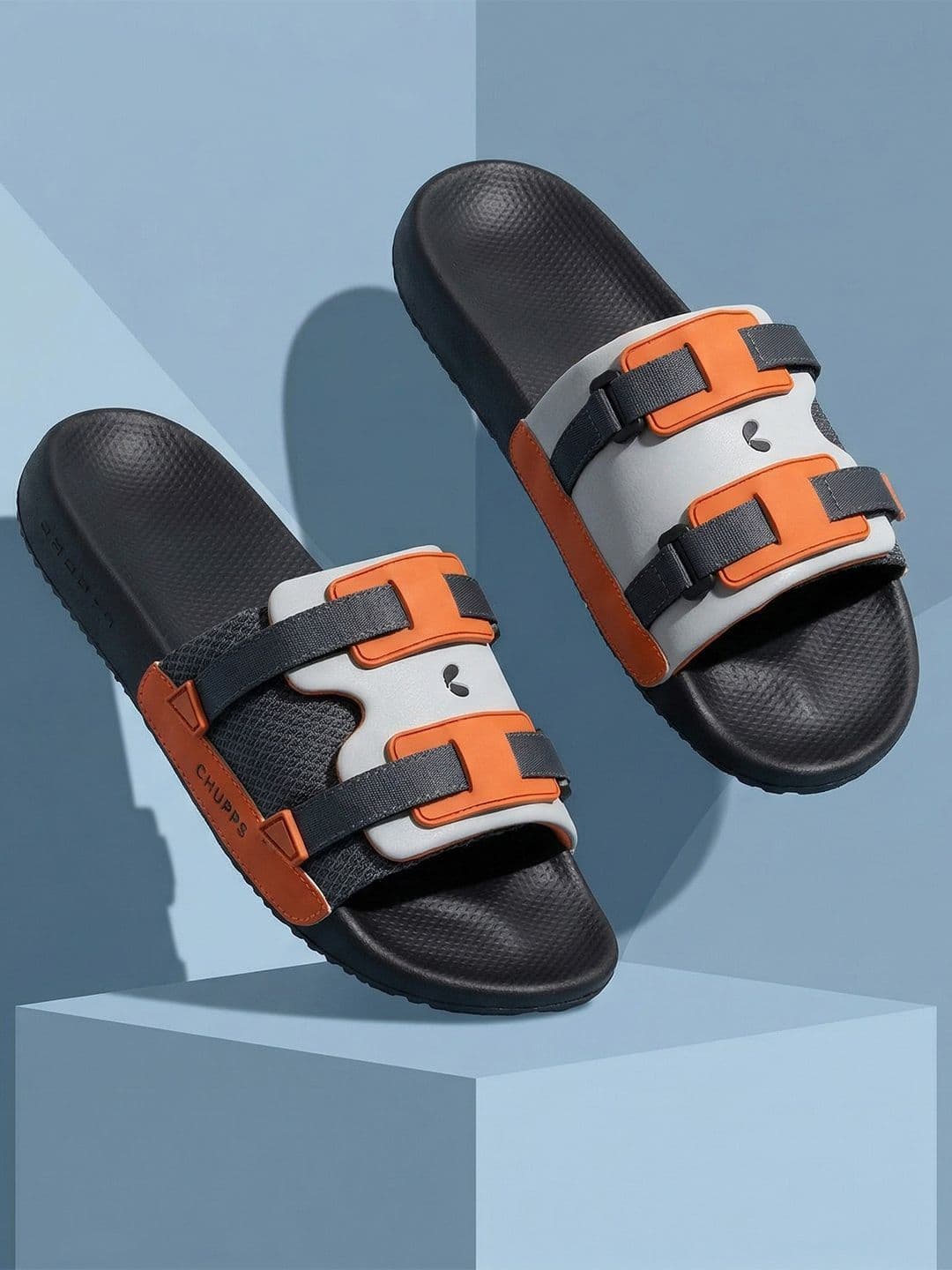 CHUPPS Men Light Grey Pro Ergo-X Orthopedic Sliders - view 1