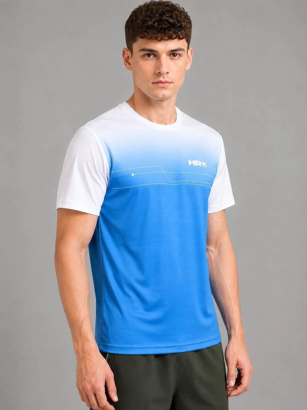 HRX by Hrithik Roshan Men Brand Logo Colourblocked T-shirt - view 1